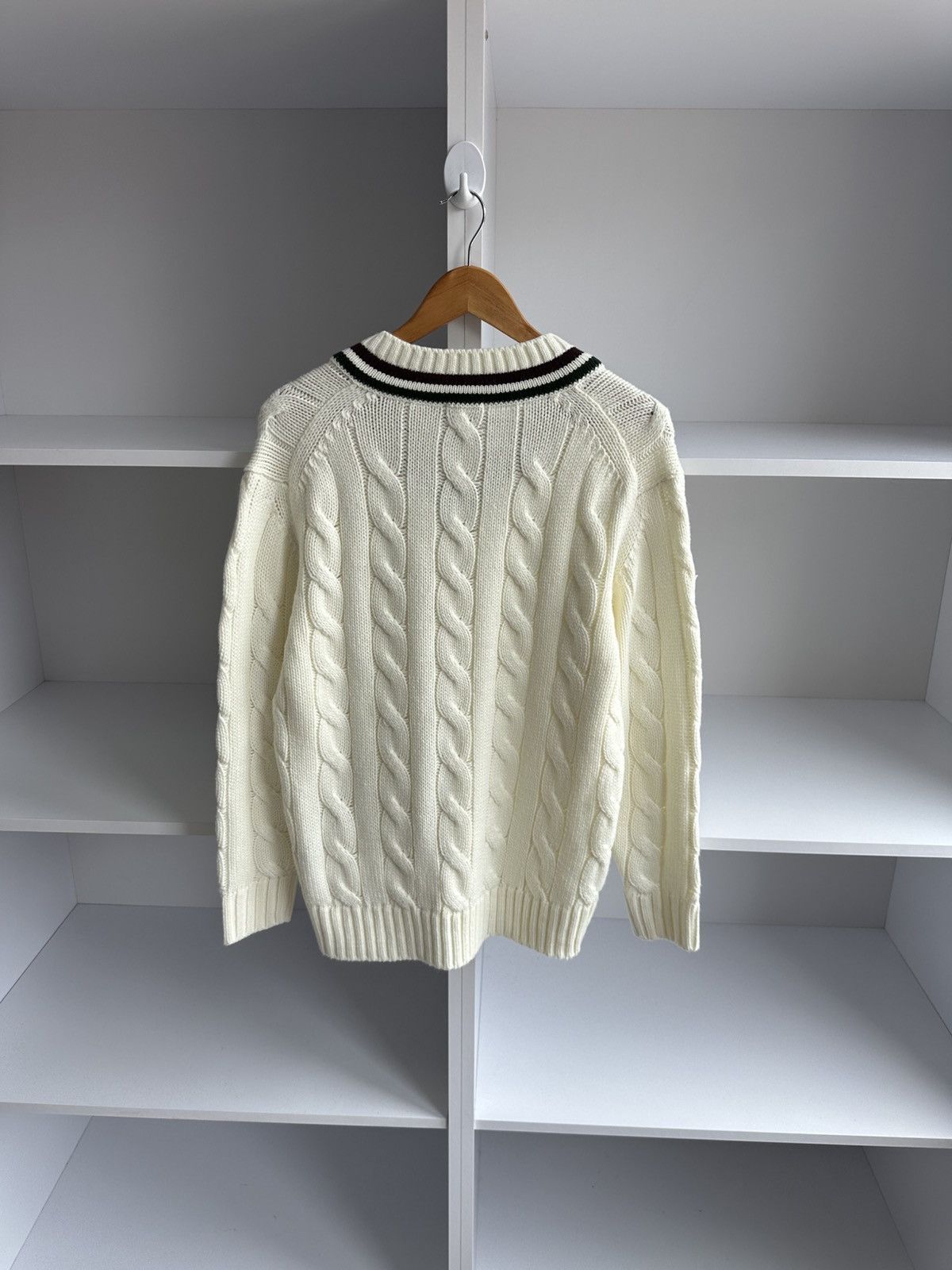 GU × Vintage Vintage GU Japanese Heavy Knitted Beige Sweater Size US S / EU 44-46 / 1 - 8 Thumbnail