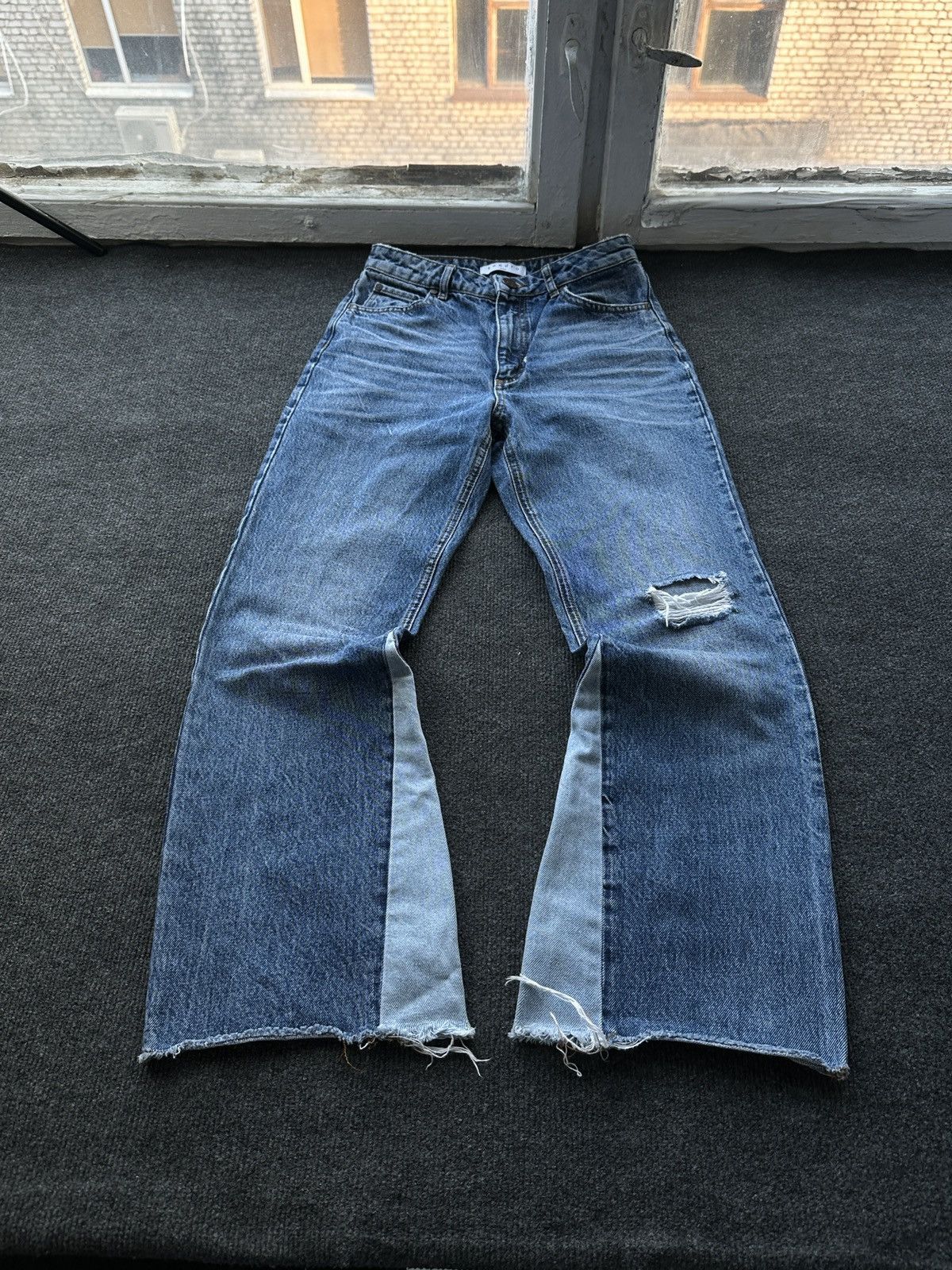 Sandro FLARED BOOTCUT 🚨 SANDRO WOMEN RARE BLUE DENIM PANTS Size 26" / US 2 / IT 38 - 1 Thumbnail