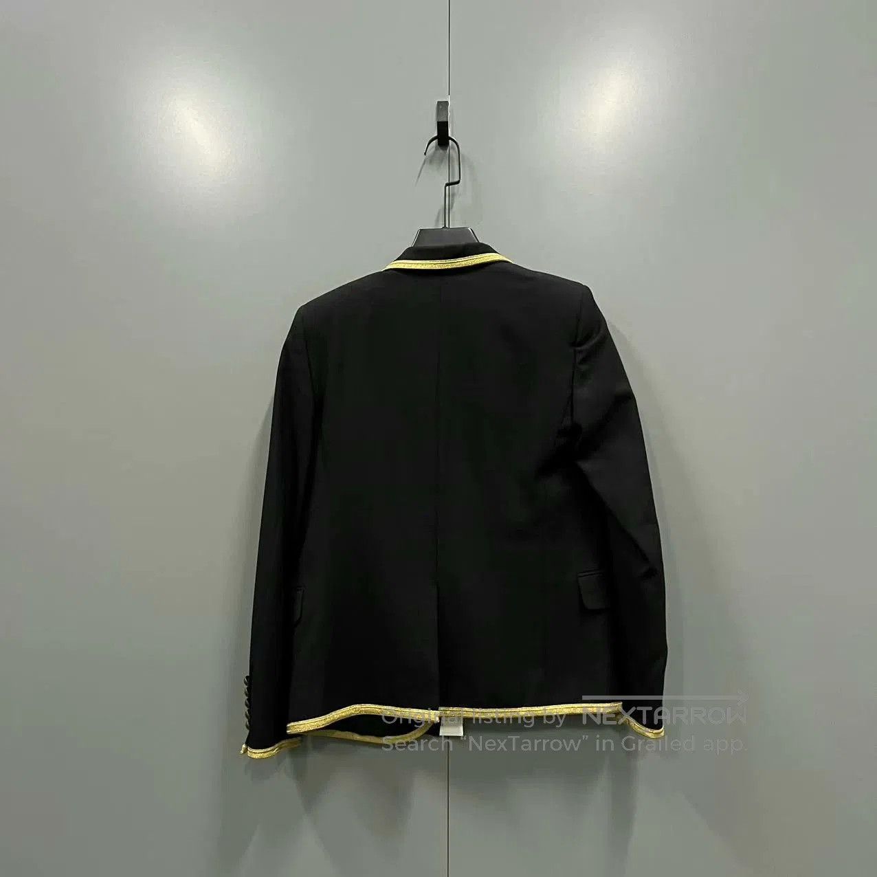 Saint Laurent Paris Saint Laurent Black Gold Trim Blazer. Size US M / EU 48-50 / 2 - 2 Thumbnail