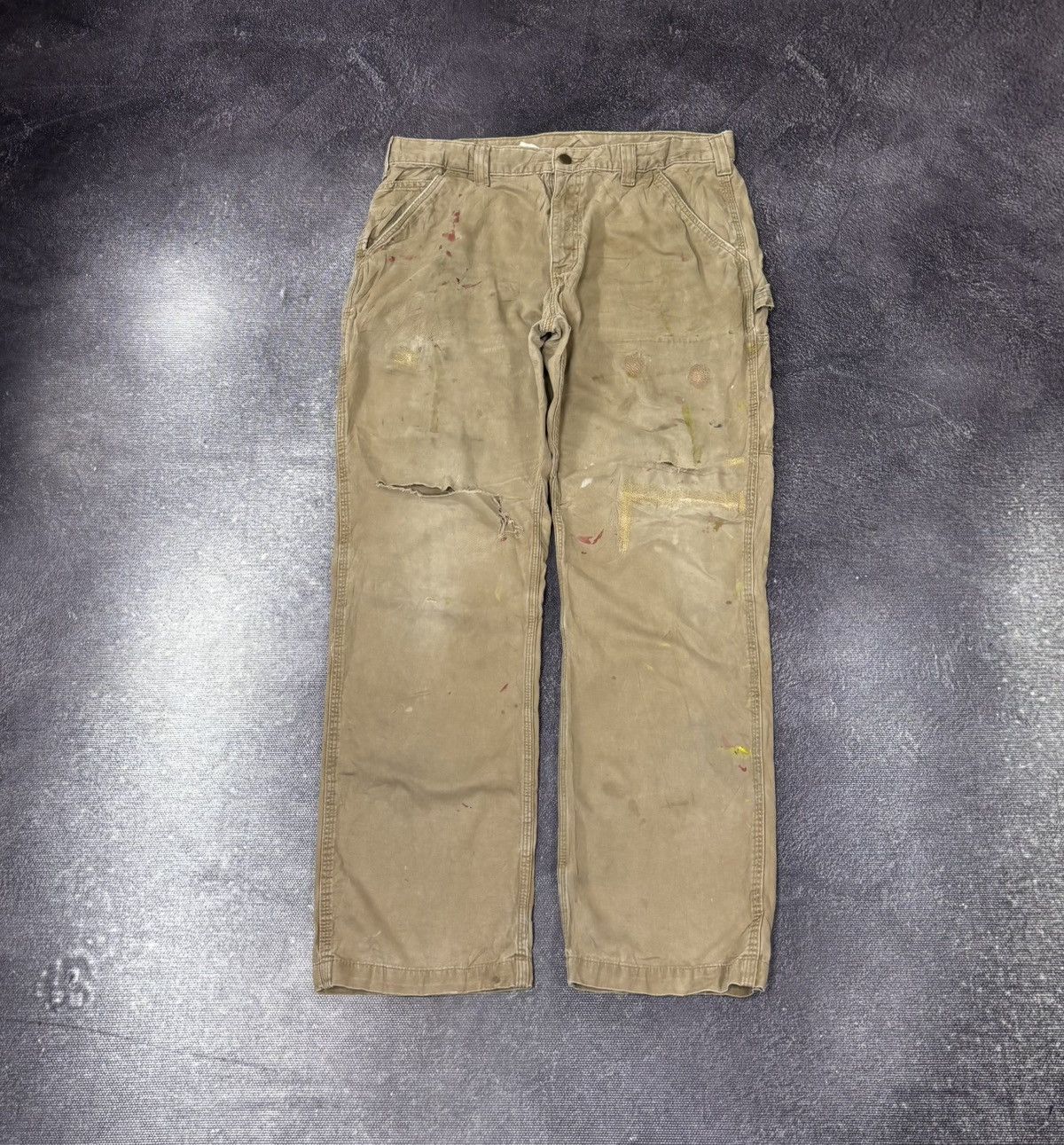Carhartt Vintage Carhartt Relaxed Distressed Carpenter Baggy Pants Size US 36 / EU 52 - 2 Thumbnail