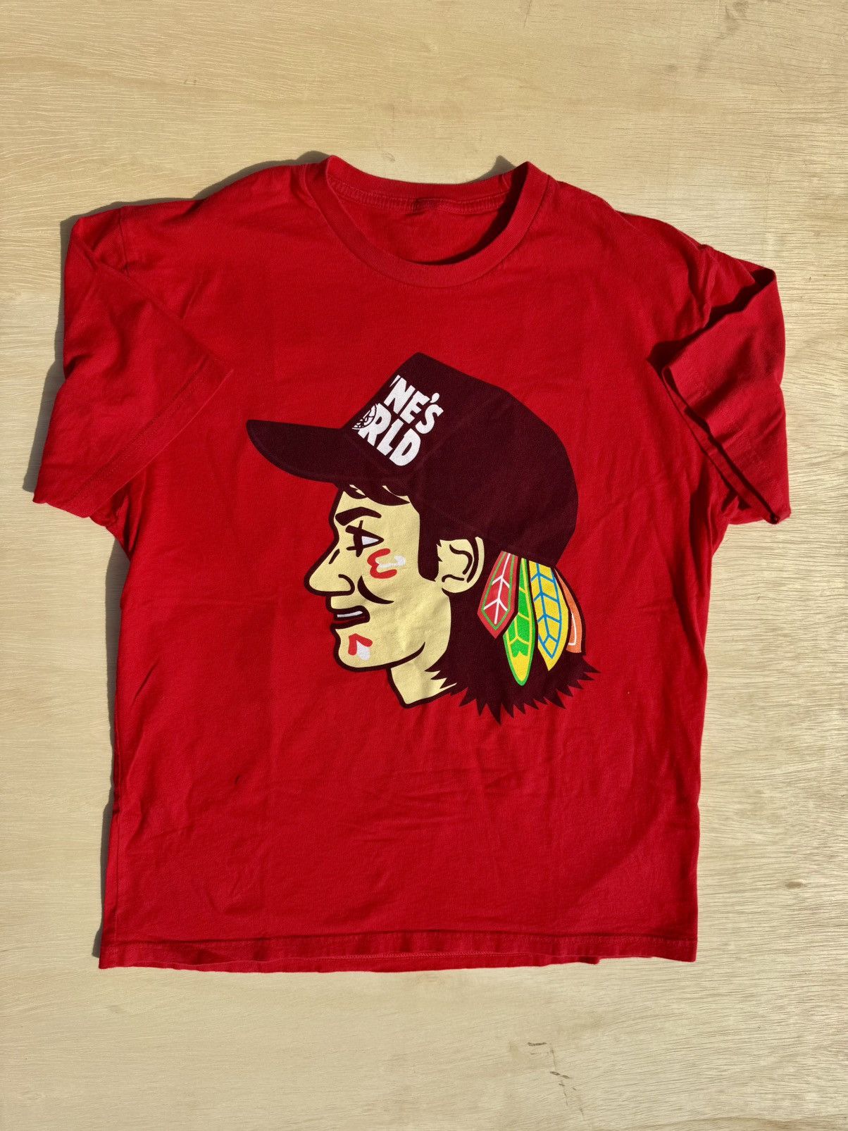 Vintage Wayne’s World Chicago Blackhawks Vintage 90’s Movie Jersey Size US L / EU 52-54 / 3 - 1 Thumbnail