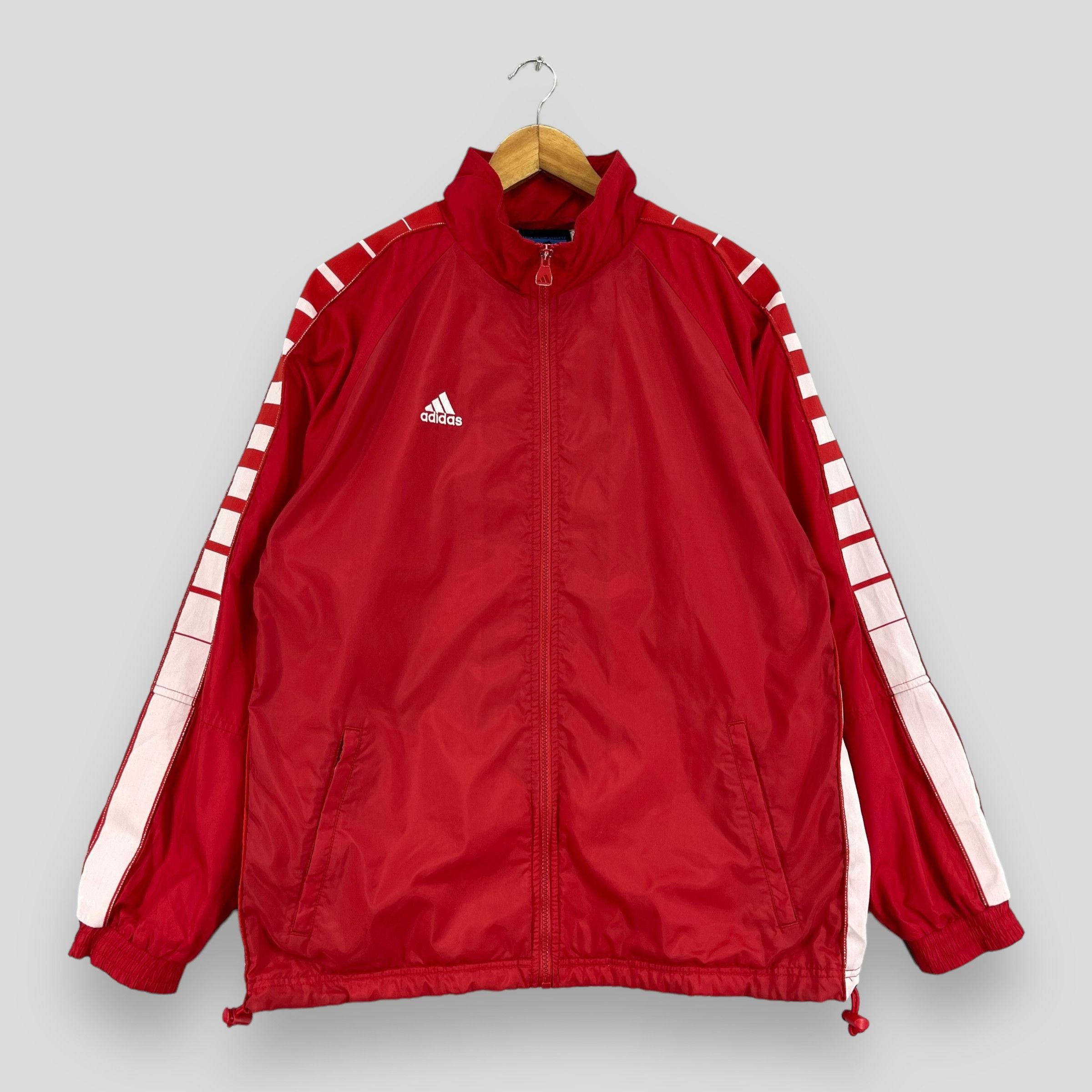 Adidas × Vintage Vintage ADIDAS Side Tape Windbreaker Zipper Jacket Size US S / EU 44-46 / 1 - 1 Thumbnail