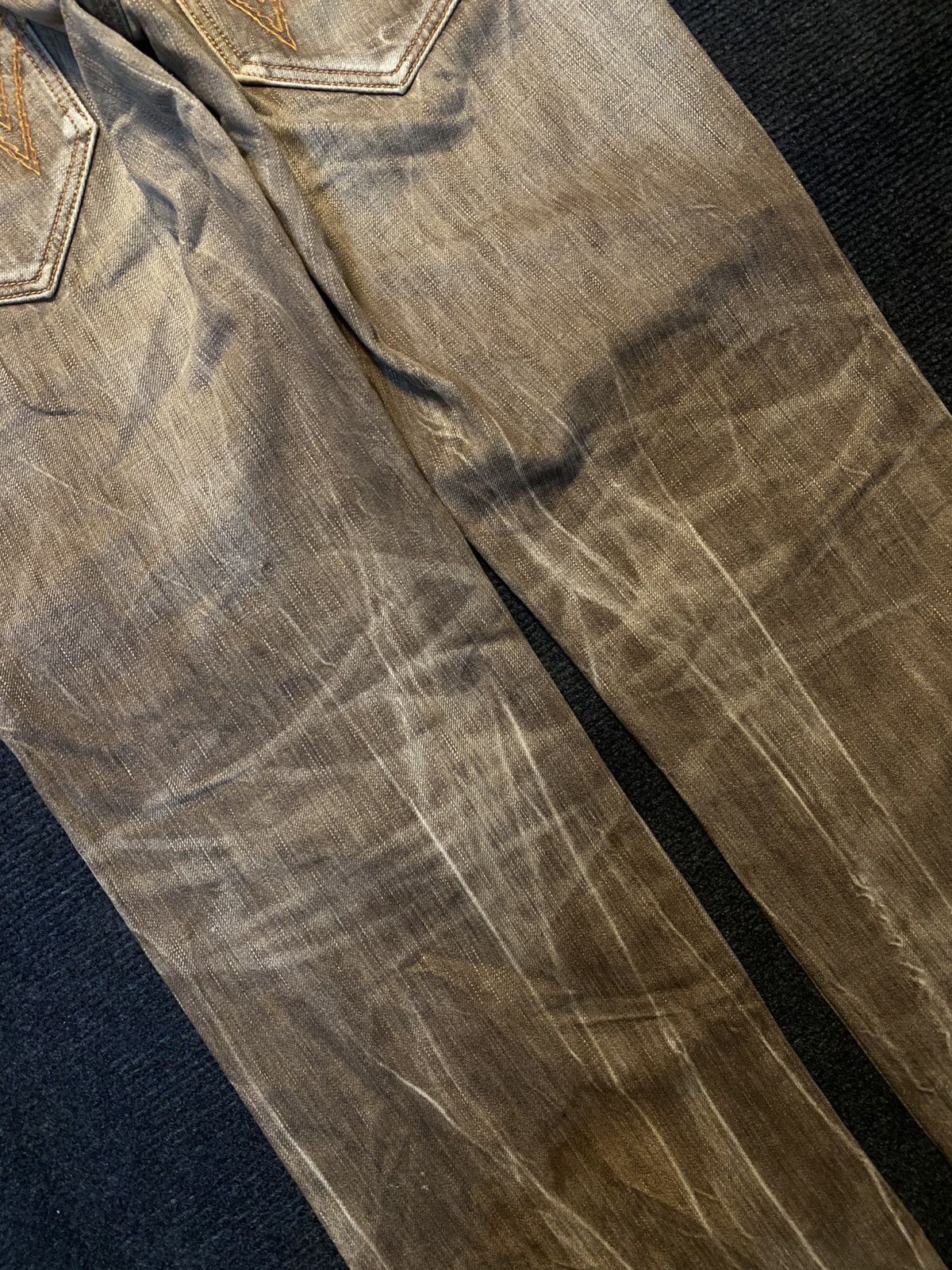 Edwin ‼️Insane Distressed EDWIN 503 Jeans Back pocket Zipper ‼️ Size US 34 / EU 50 - 14 Thumbnail