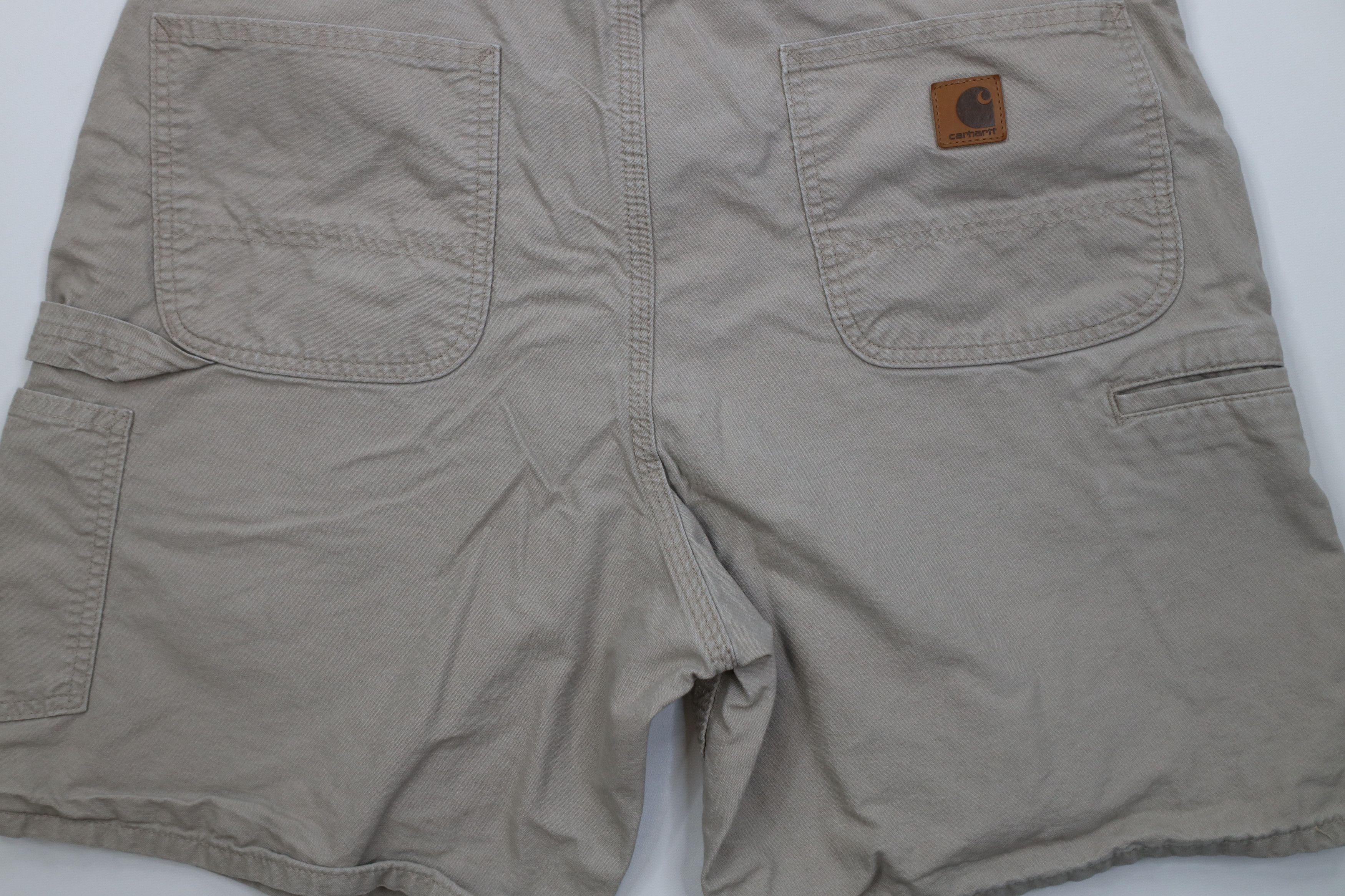 Carhartt Vintage Y2K Carhartt Spell Above Knee Relaxed Fit Shorts Tan Size US 38 / EU 54 - 10 Thumbnail