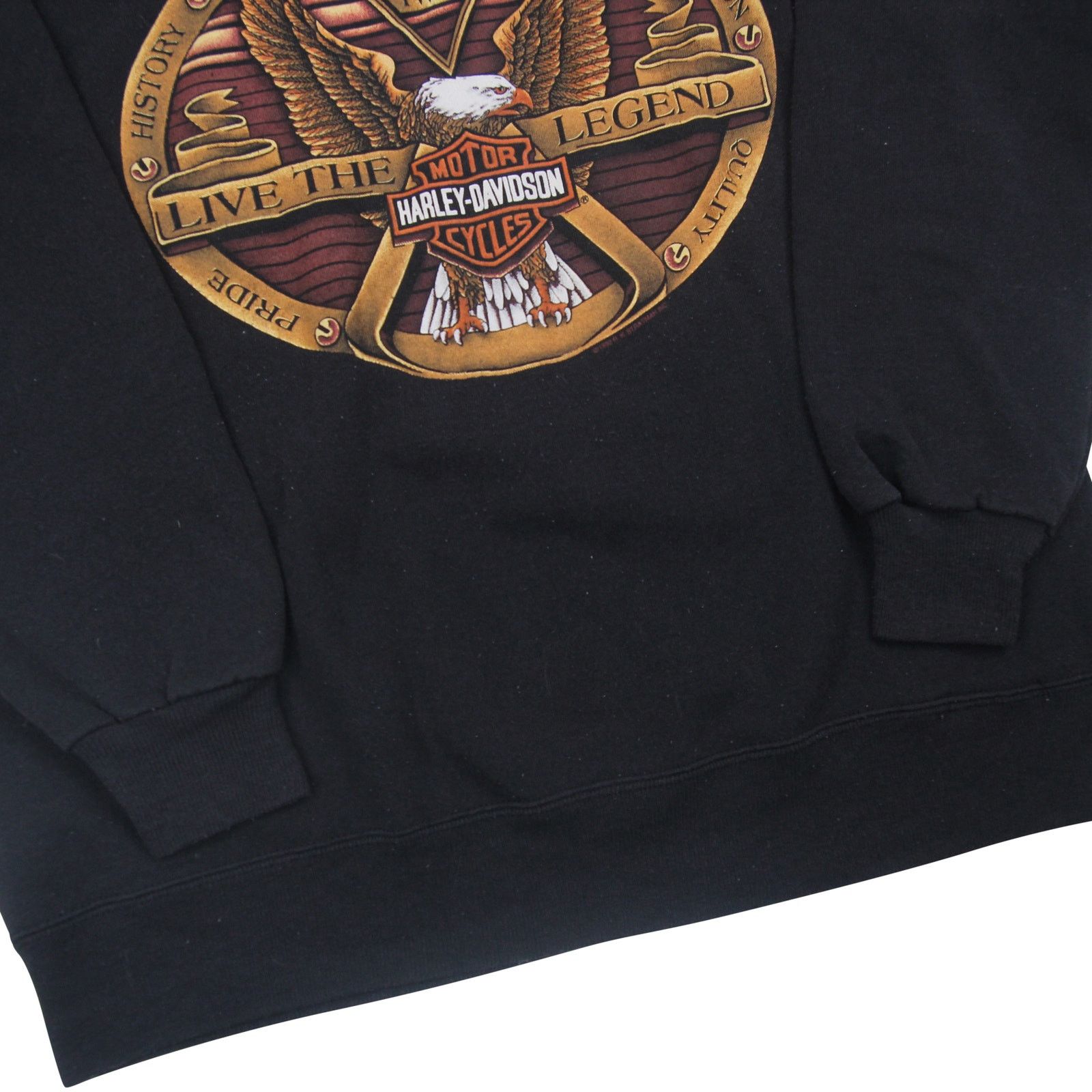 Harley Davidson × Vintage Vintage Harley Davidson Vtwin Eagle Crest Graphic Sweatshirt Size US L / EU 52-54 / 3 - 5 Thumbnail