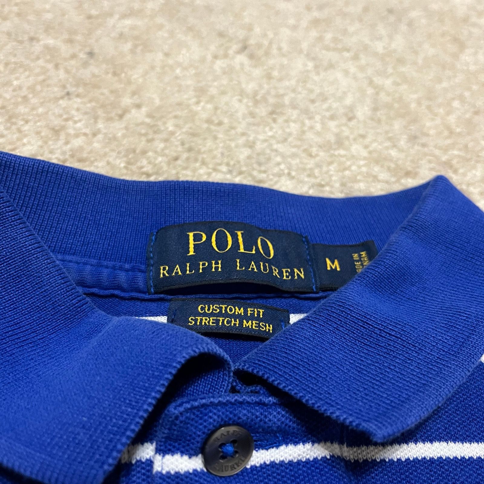 Polo Ralph Lauren Polo Ralph Lauren Orange Pony Blue Striped Polo Shirt Medium Size US M / EU 48-50 / 2 - 4 Thumbnail