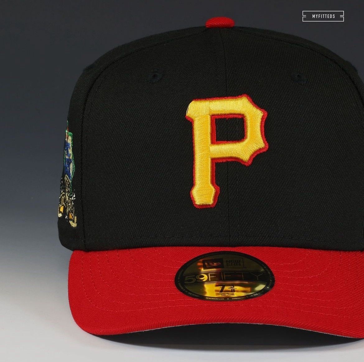 MyFitteds 7 1/4 PNC PARK HOME OF THE PiTTSBURGH PiRATES RED ViSOR 5950 Size ONE SIZE - 3 Thumbnail