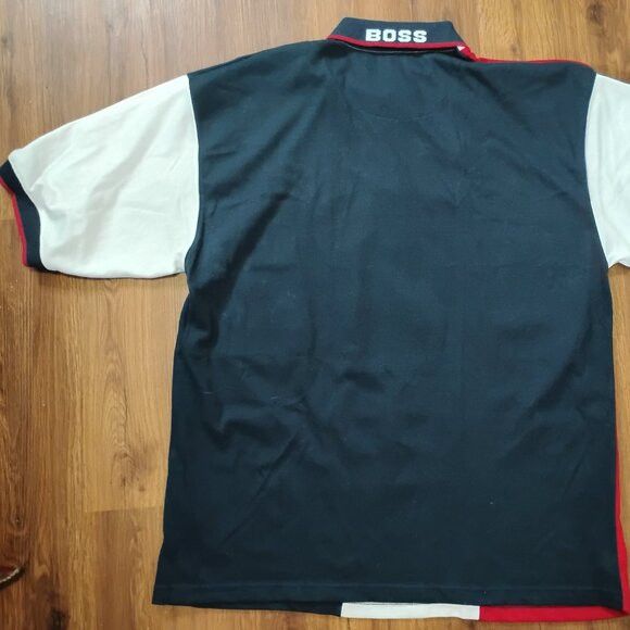 Hugo Boss Vintage Boss America USA Big Logo Rugby Polo Shirt Size US XXL / EU 58 / 5 - 6 Thumbnail