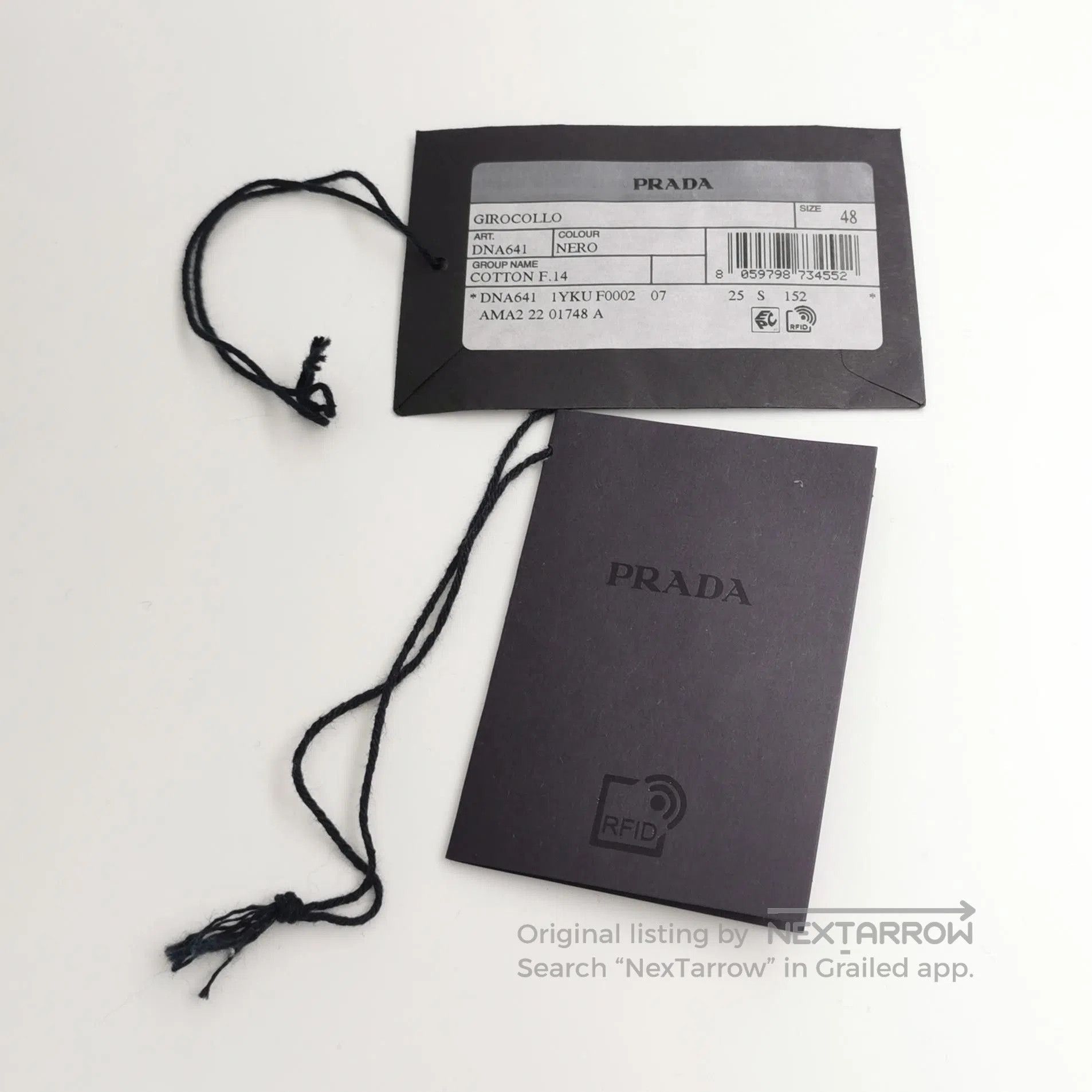 Prada Prada M Cotton Solid Crew Neck Long Sleeve Sweater. Size US M / EU 48-50 / 2 - 1 Thumbnail