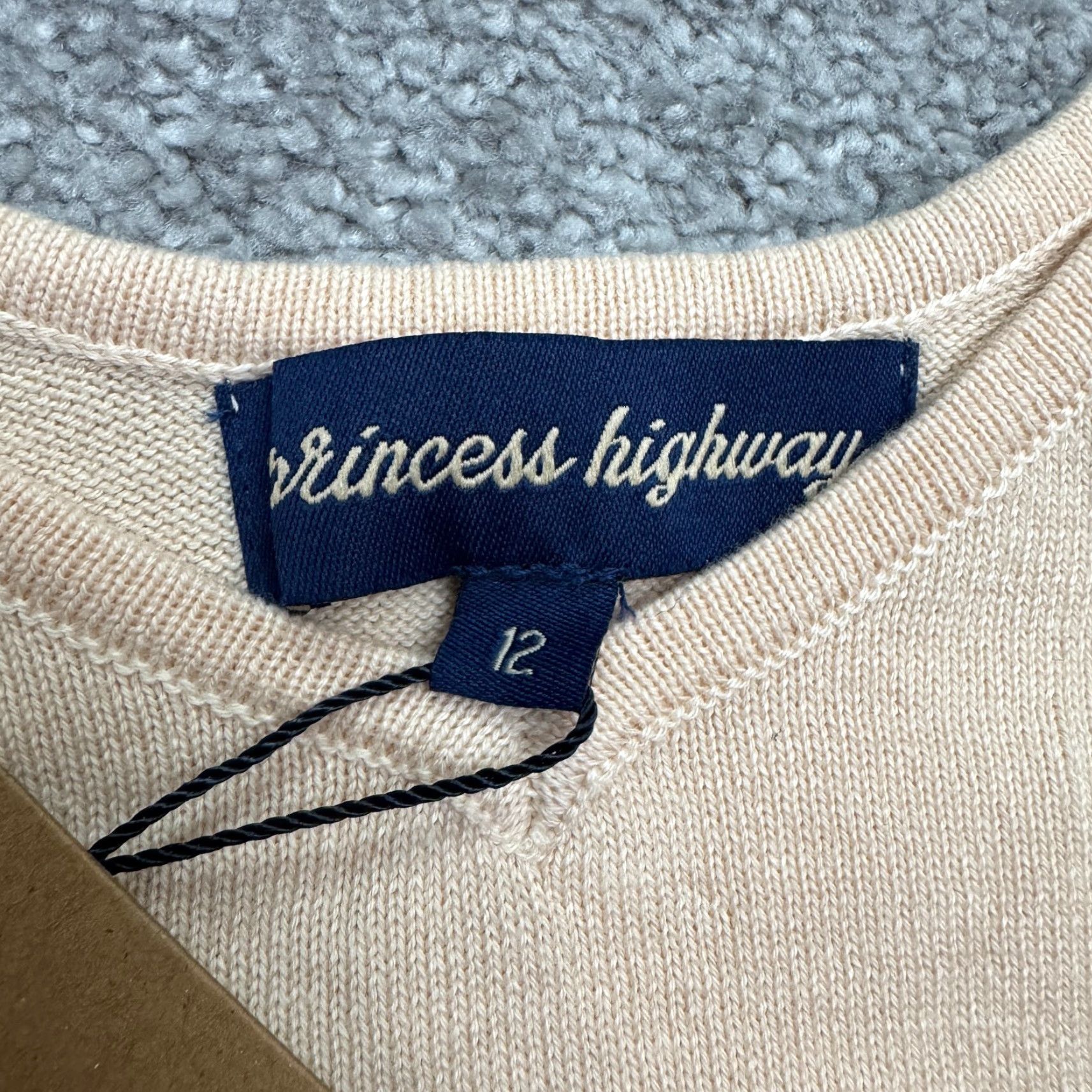 Vintage Princess Highway Tank Top Women's 8 Cream Knit Embroidered Cropped Sleeveless V-Neck Beach Boho 90s Style Mens? No gender: Women Size M / US 6-8 / IT 42-44 - 5 Thumbnail