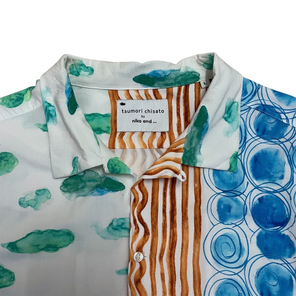 Issey Miyake Tsumori Chisato by Niko And Printed Viscose Shirt Hawaii Size US L / EU 52-54 / 3 - 5 Thumbnail