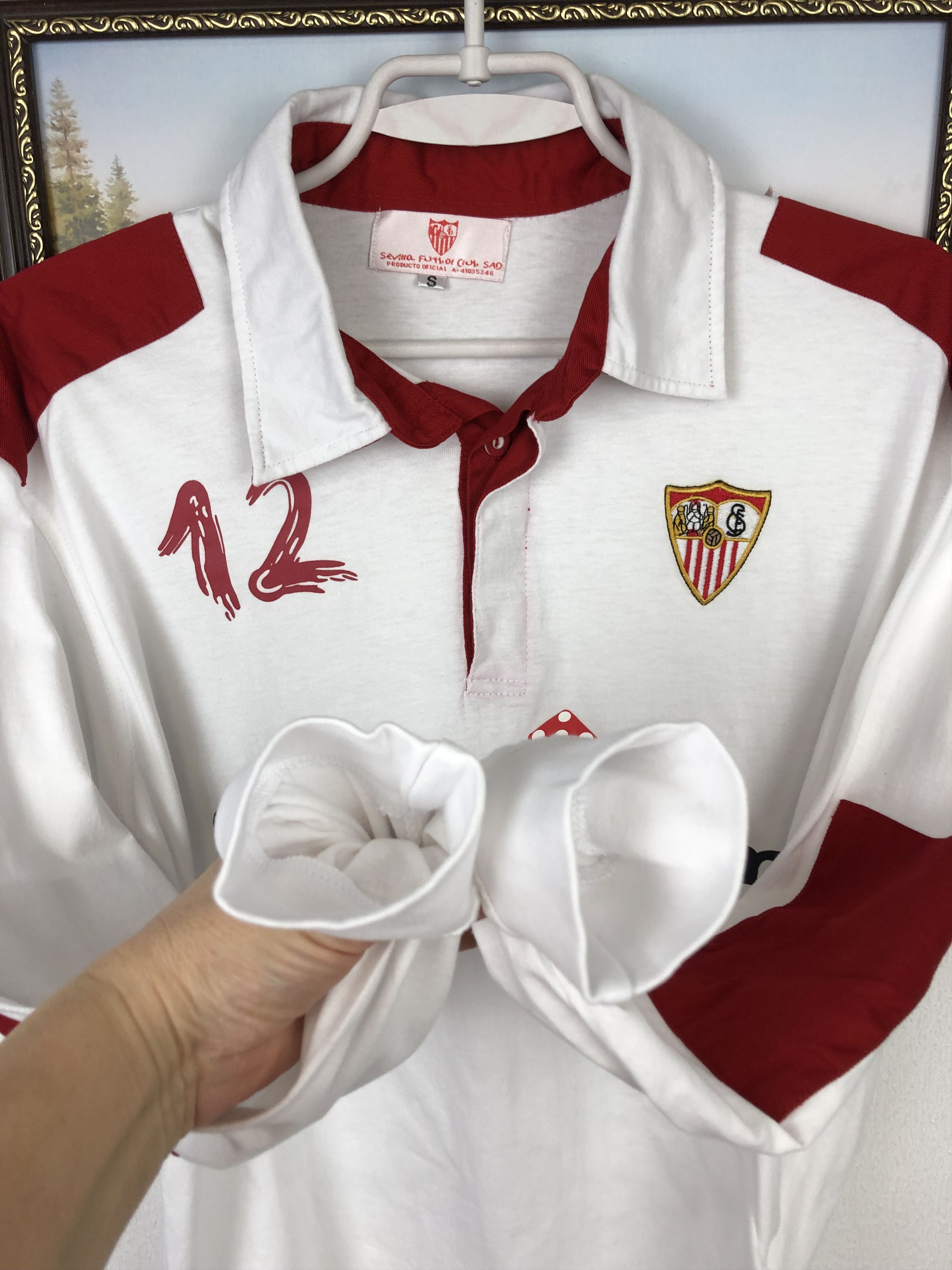 Vintage Official Vintage Sevilla Polo Football Shirt Long Sleeve Tee Size US S / EU 44-46 / 1 - 7 Thumbnail