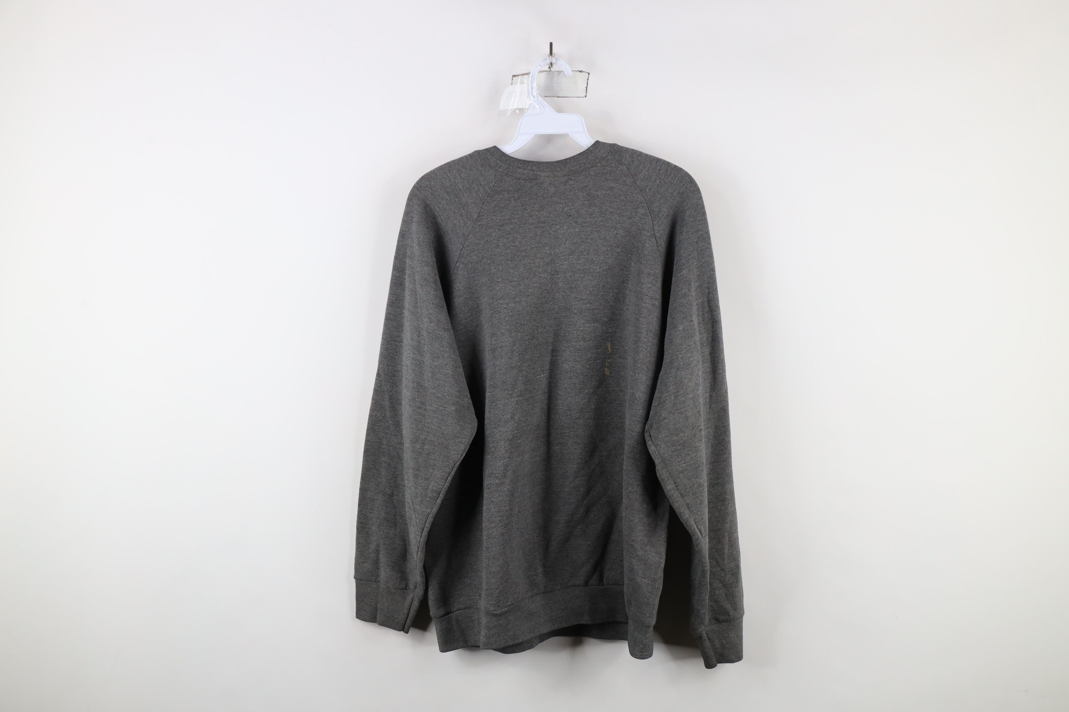 Vintage Vintage 90s Streetwear Blank Crewneck Sweatshirt Gray Size US L / EU 52-54 / 3 - 10 Thumbnail