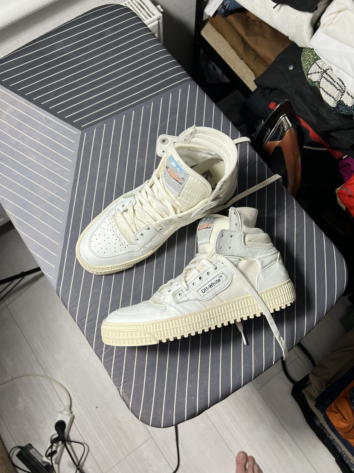 Off-White Off-White High Top Sneakers White “Sample” Industrial 39 Size US 6 / EU 39 - 2 Thumbnail