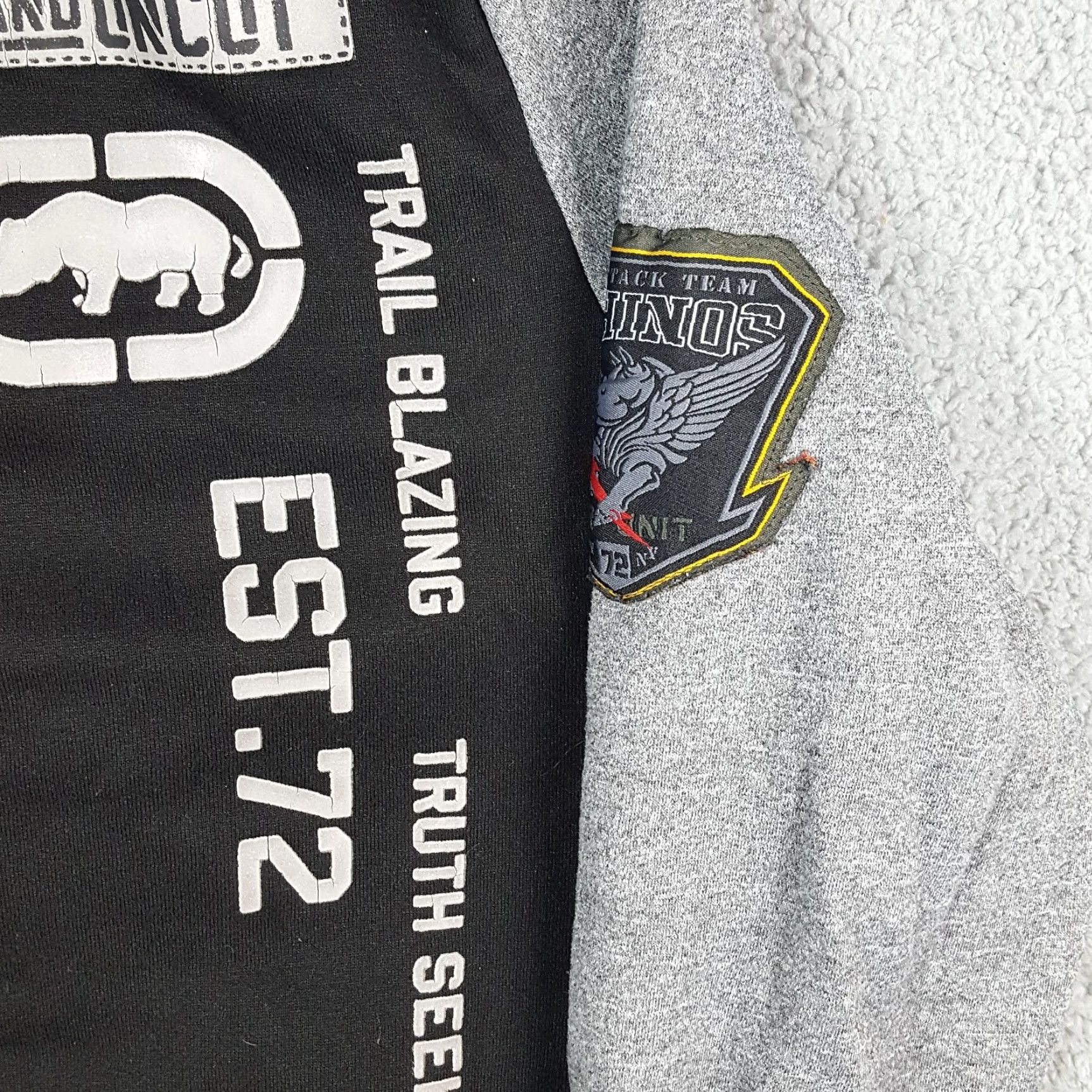 Ecko Unltd. VINTAGE Ecko Unltd Hoodie Black Small Y2K 90s Grunge Hooded Pullover Mens Size US S / EU 44-46 / 1 - 4 Thumbnail