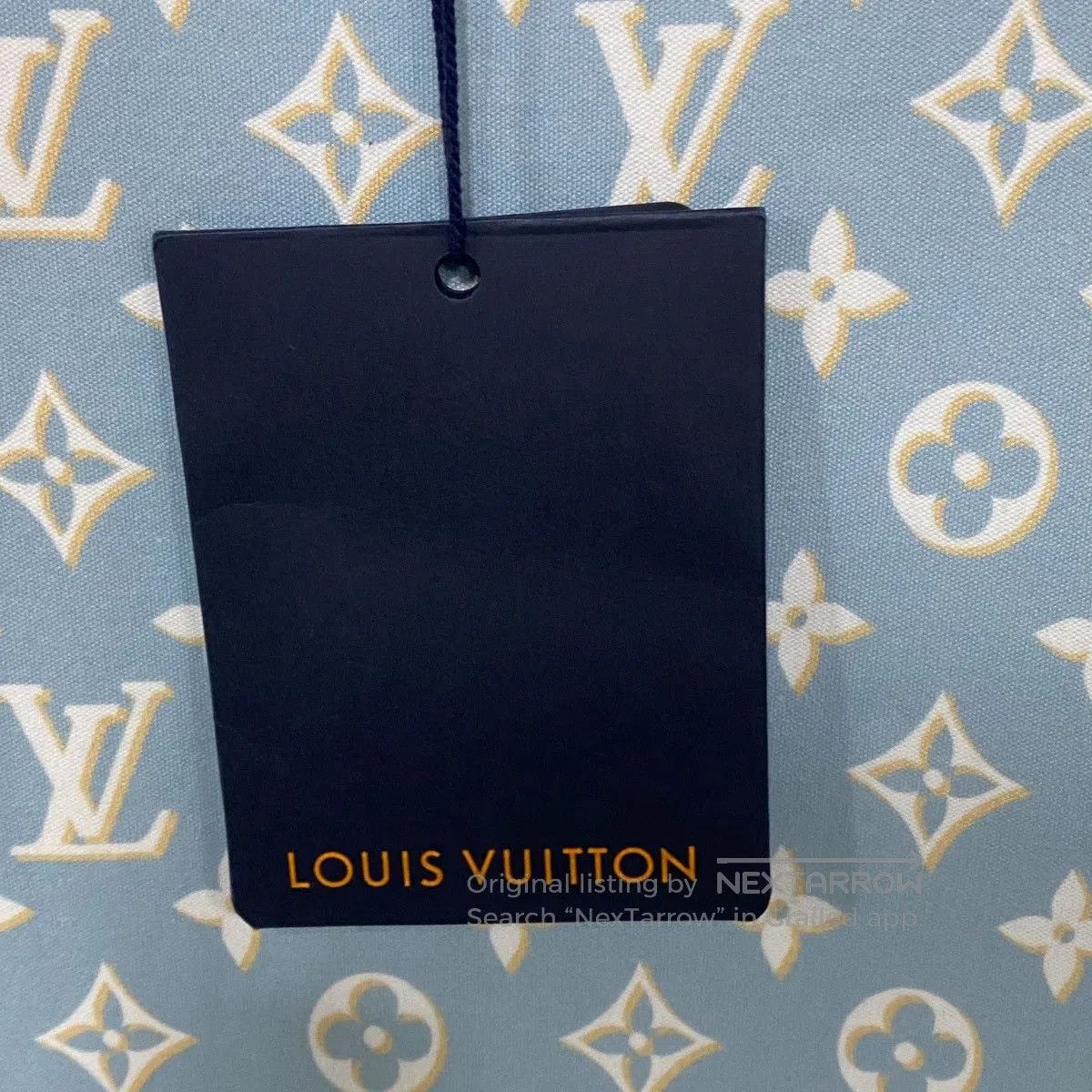 Louis Vuitton Louis Vuitton Blue Monogram Chain Cotton Dress. Size L / US 10 / IT 46 - 6 Thumbnail