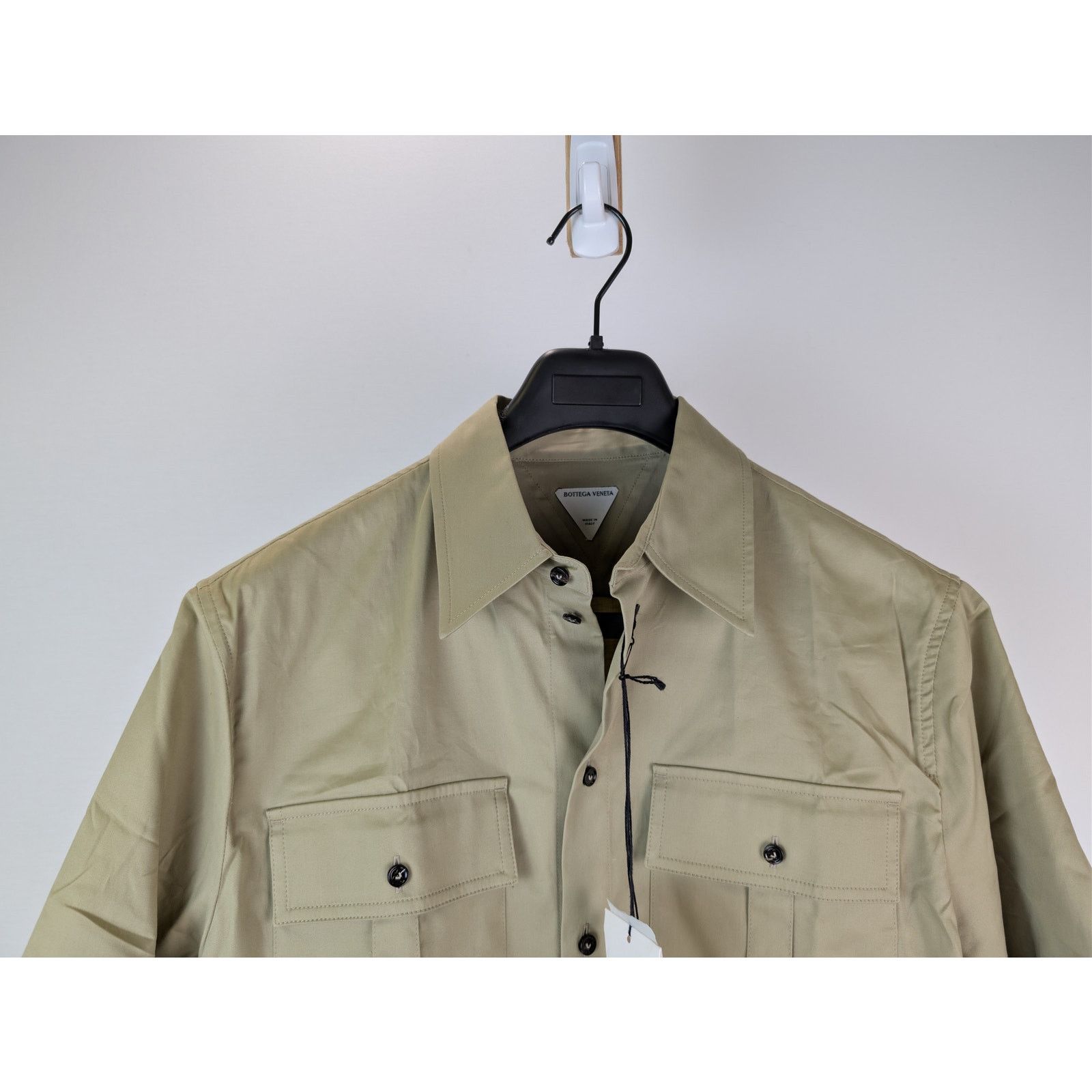 Bottega Veneta o1rshd1 Soft Organic Cotton Shirt in Travertine Size US M / EU 48-50 / 2 - 3 Thumbnail