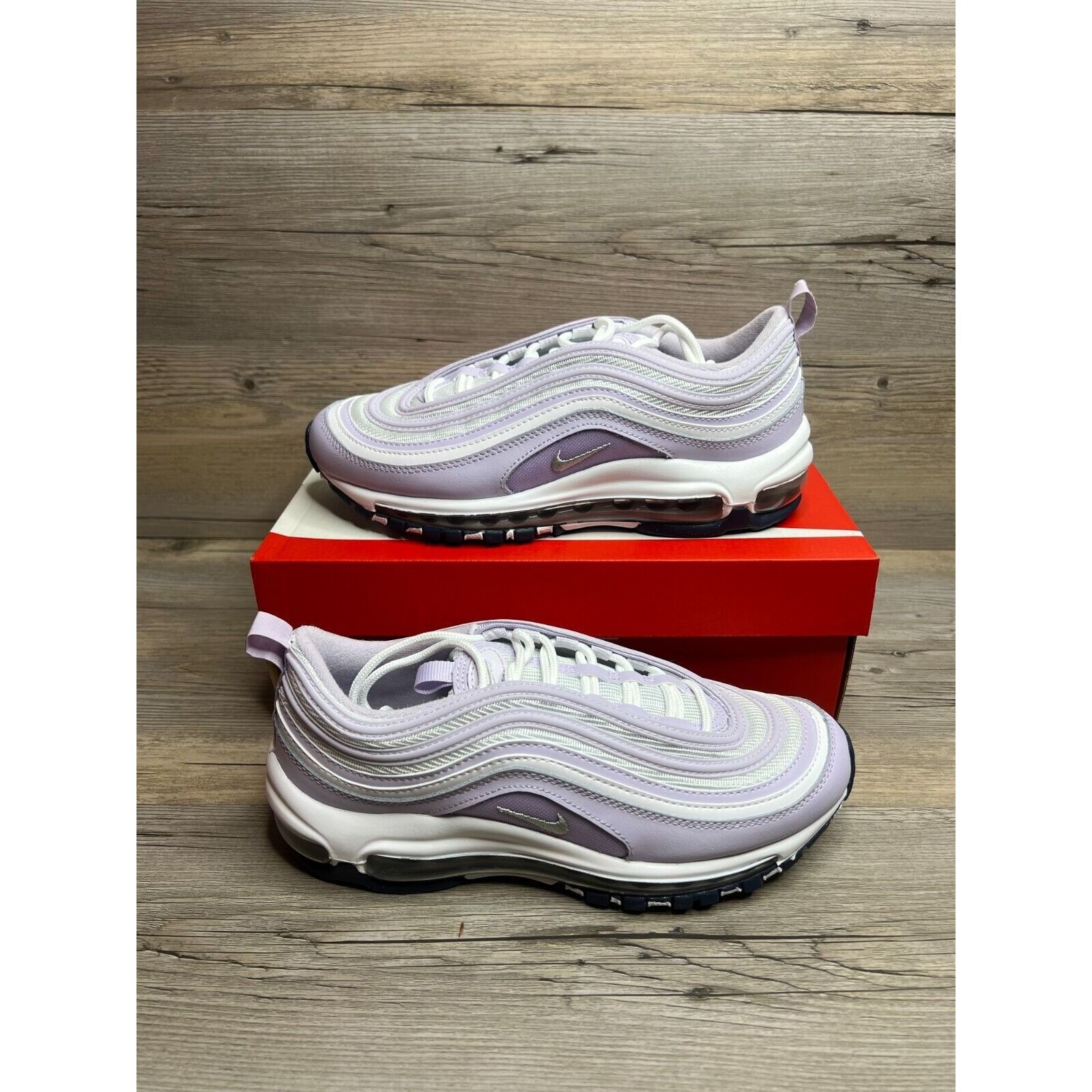 nike air max 97 gs purple white