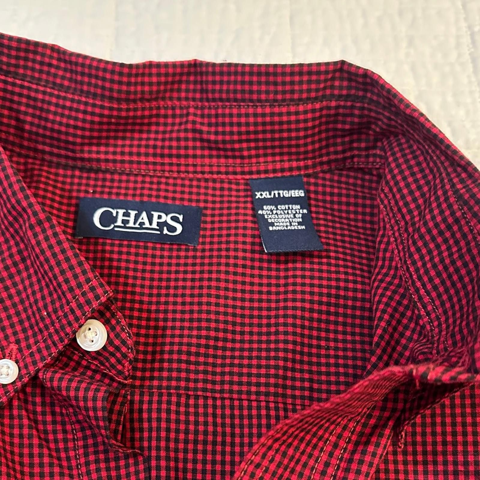 Chaps Chaps XXL Red Plaid Button Down Shirt NWOT Size US XXL / EU 58 / 5 - 3 Thumbnail