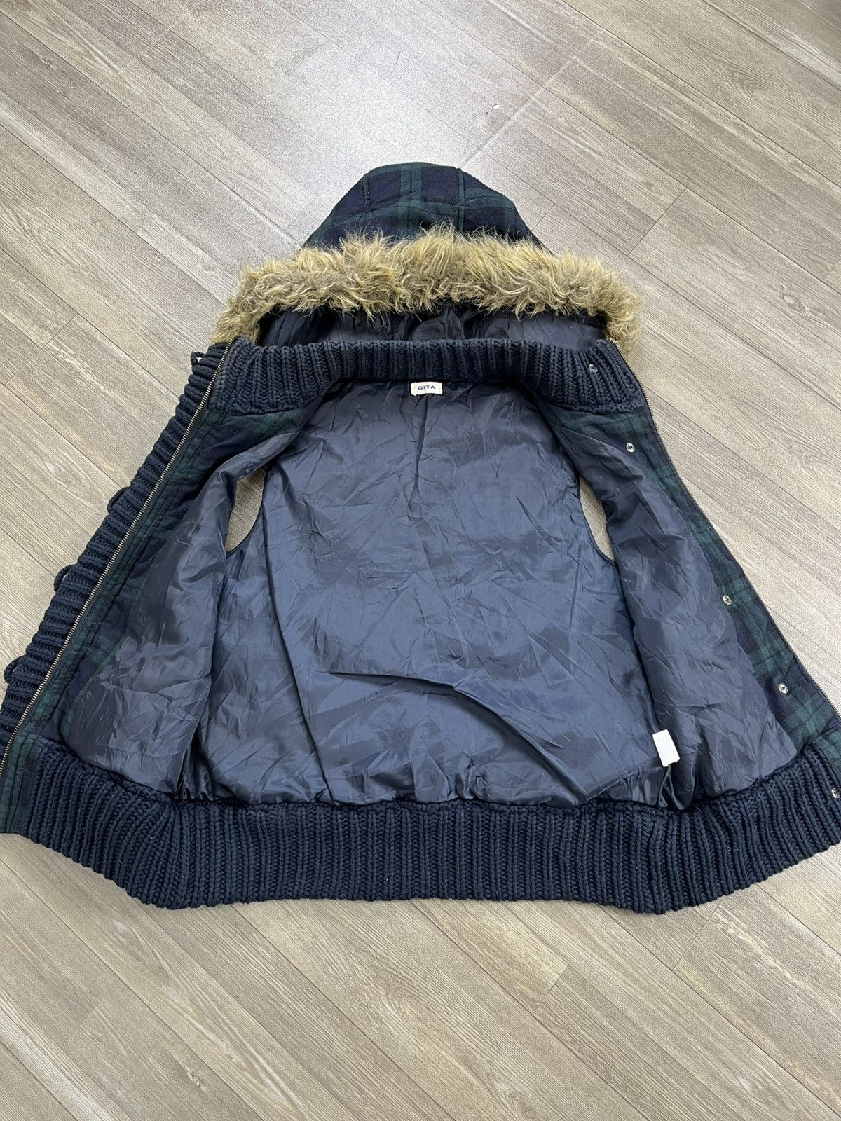 Japanese Brand 2000s Hysteric Glamour Goa Style Plaid Down Jacket Fur Vest Size US M / EU 48-50 / 2 - 6 Thumbnail