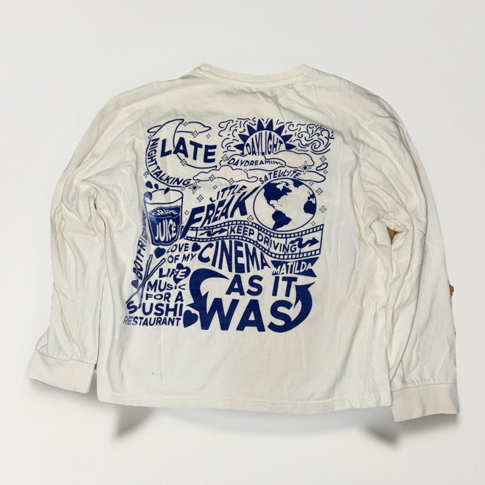 Band Tees Harry Styles Love In Tour Long Sleeve T-Shirt White L 21x23 Size US L / EU 52-54 / 3 - 5 Thumbnail