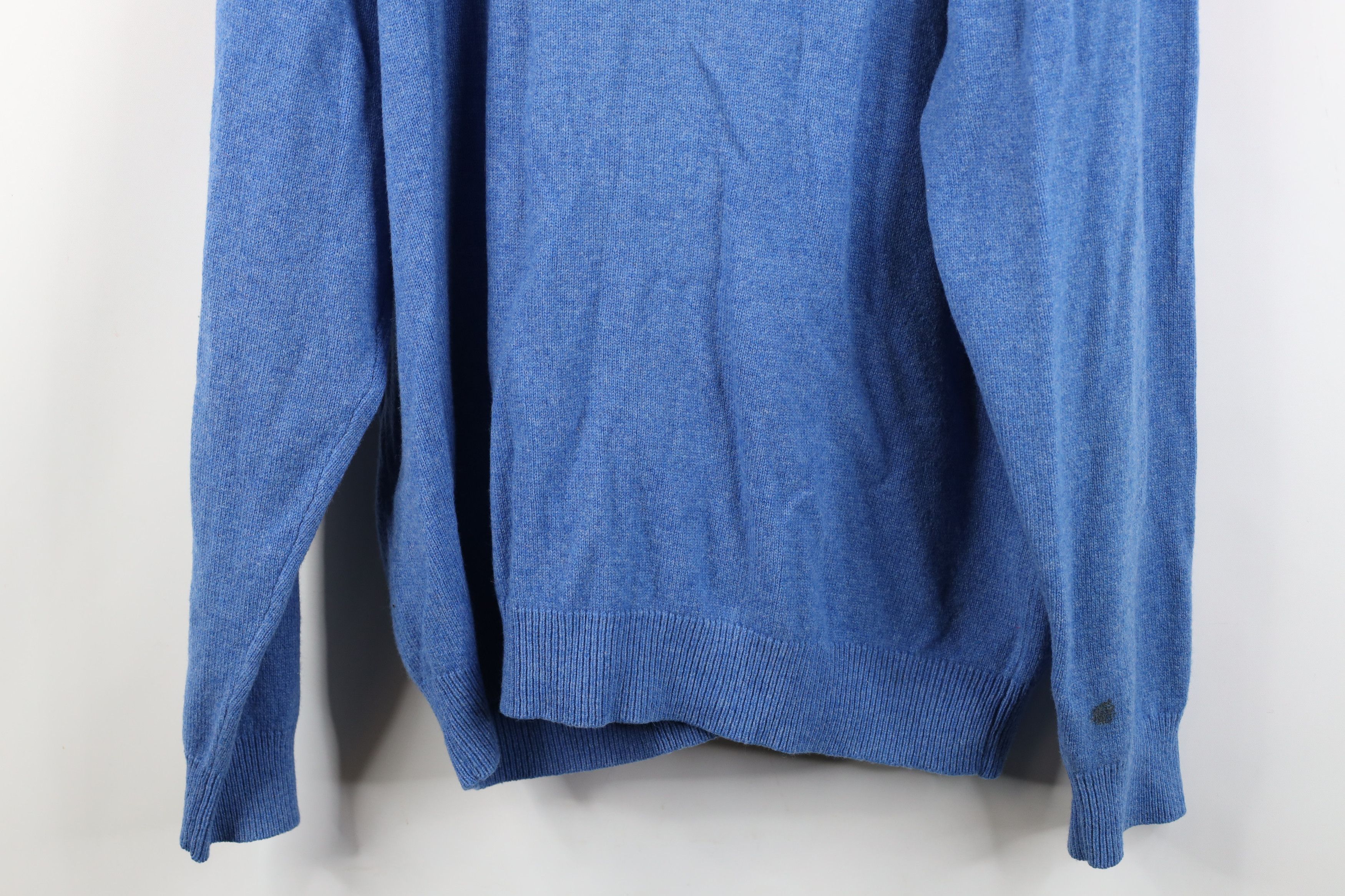 L.L. Bean Vintage LL Bean Blank Lambswool Knit Cardigan Sweater Blue Size US L / EU 52-54 / 3 - 11 Thumbnail