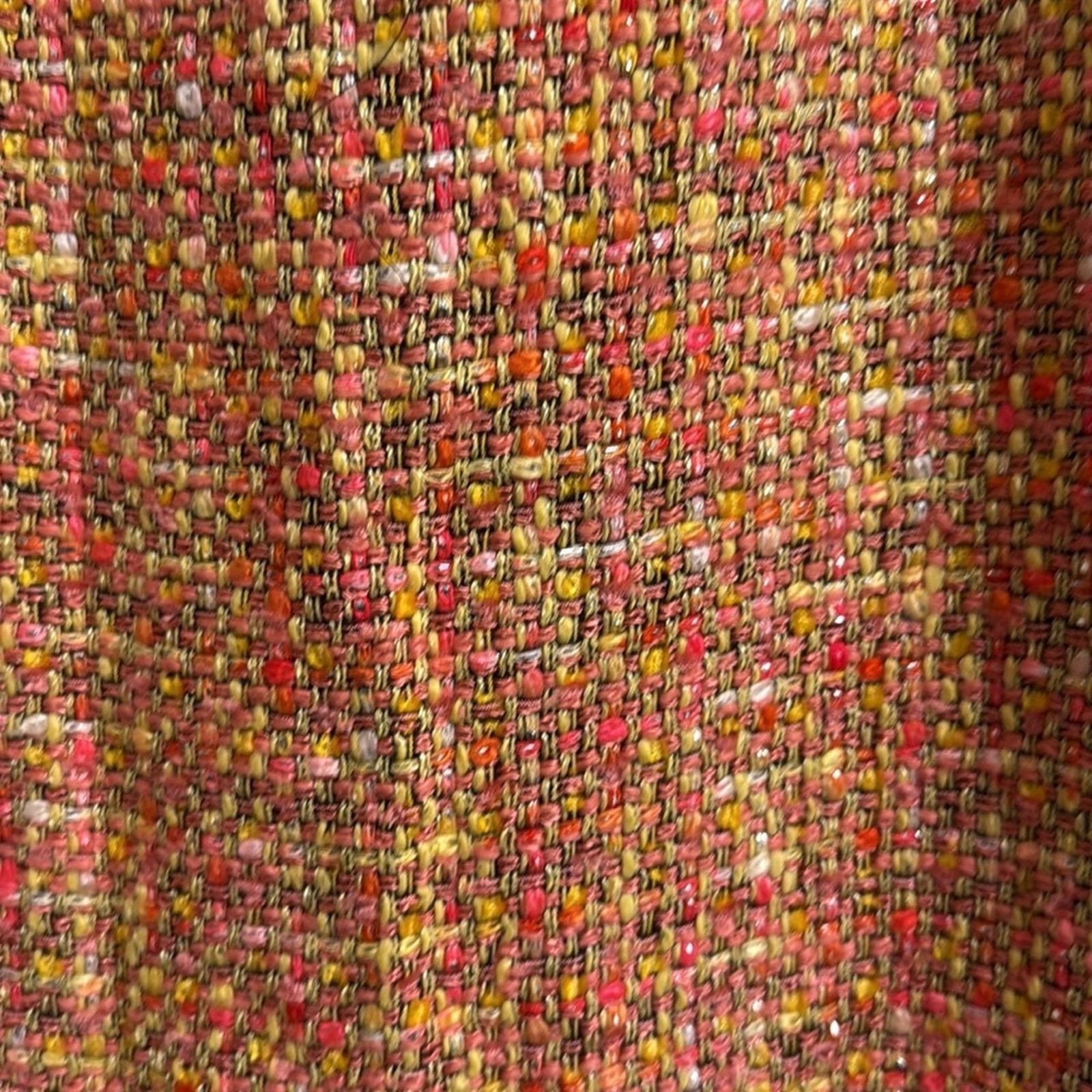 Escada Escada Vibrant Tweed pink and yellow Pencil Skirt sz small Size 27" / US 4 / IT 40 - 2 Thumbnail
