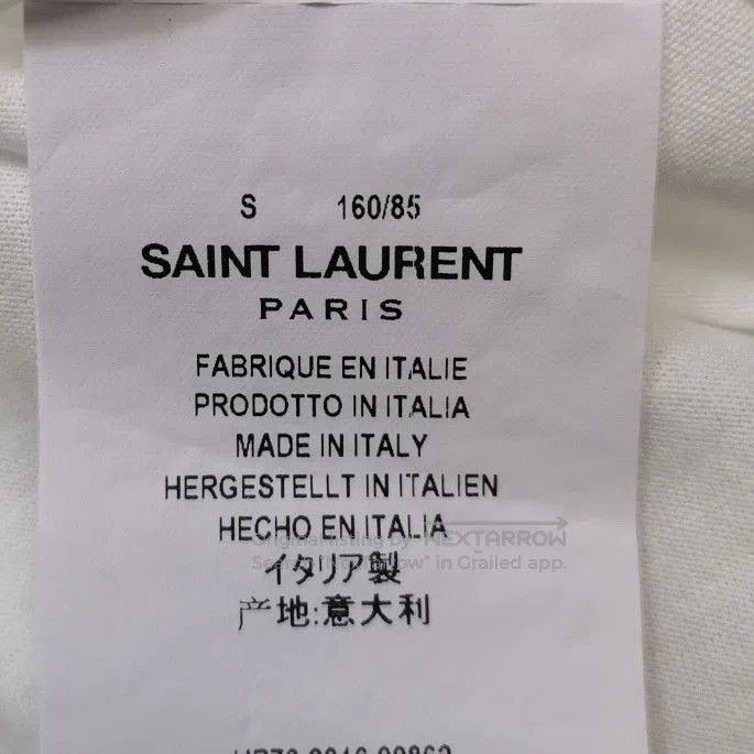 Saint Laurent Paris Saint Laurent S White Cotton Fang Lips T. Size S / US 4 / IT 40 - 6 Thumbnail