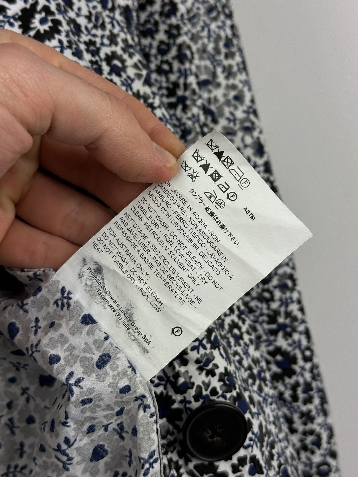 Jil Sander × Vintage Jil Sander Floral Print Trench Coat Jacket Size L / US 10 / IT 46 - 18 Thumbnail
