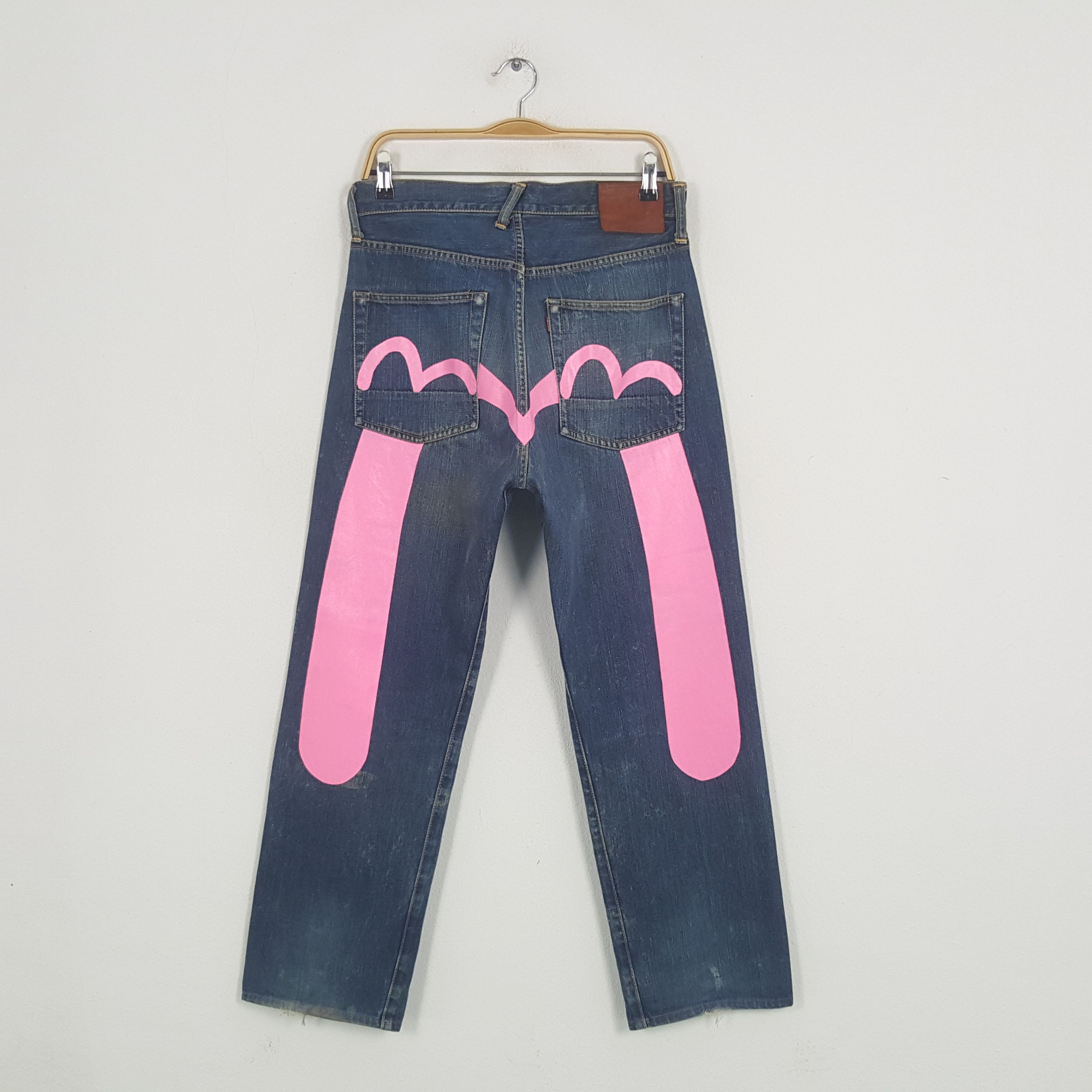 Evisu × Japanese Brand × Vintage Vintage Evisu Japanese Brand Daicock Custom Art Denim Jeans Size US 30 / EU 46 - 1 Thumbnail