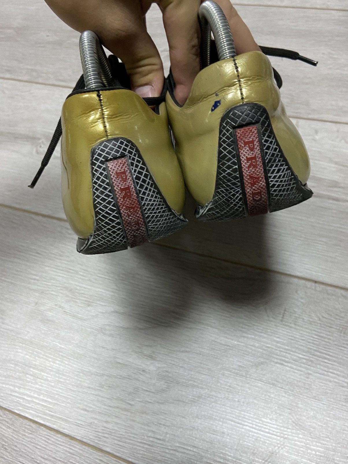 Prada Prada RARE red tab vintage lacquered sneakers logo Size US 7 / EU 40 - 3 Thumbnail