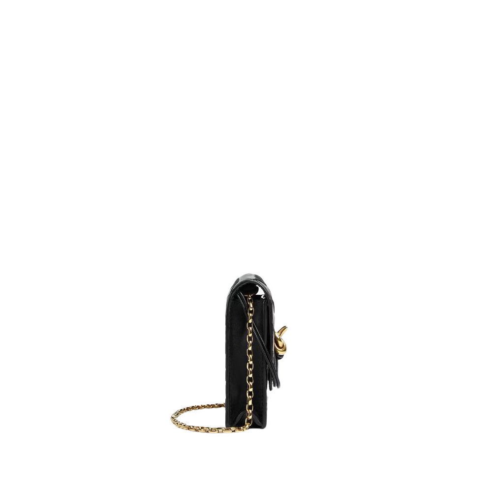 Bottega Veneta BOTTEGA VENETA $2600 Black Andiamo On Chain Pouch New Size ONE SIZE - 4 Thumbnail