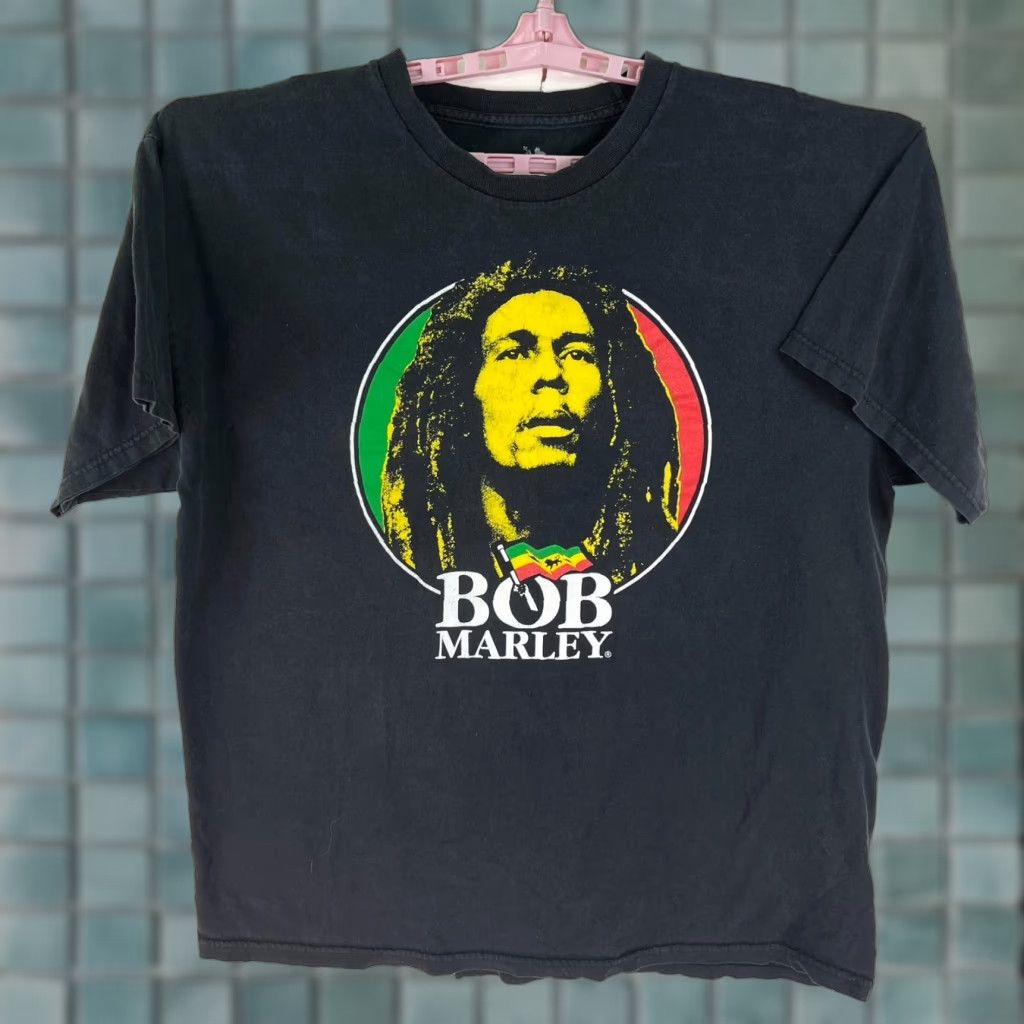 Vintage Bob Marley T Shirt Black Mens Size XL Zion Tag Graphic Tee Size US XL / EU 56 / 4 - 1 Thumbnail