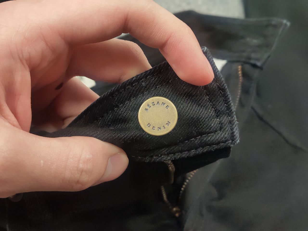 Sezane Sezane denim Le crop Black Wide Leg Minimalist Design Jeans Size 26" / US 2 / IT 38 - 13 Thumbnail