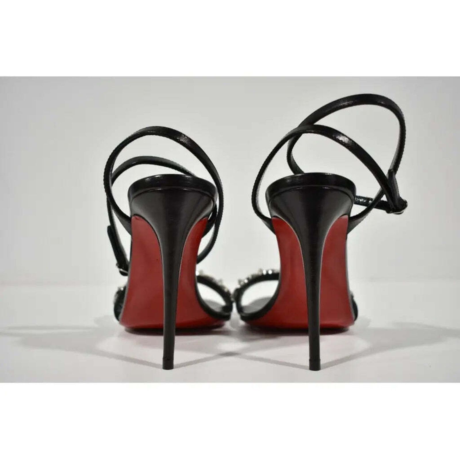Christian Louboutin Loubigirl Chain 100 Black Ankle Strap Sandal Heel Pump 35.5 Size US 5.5 / IT 35.5 - 11 Thumbnail