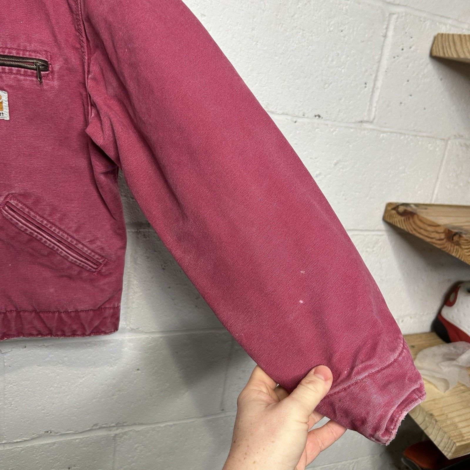 Carhartt Y2K Carhartt Sherpa-Lined Detroit Jacket “Raspberry” WJ097 Size S / US 4 / IT 40 - 10 Thumbnail