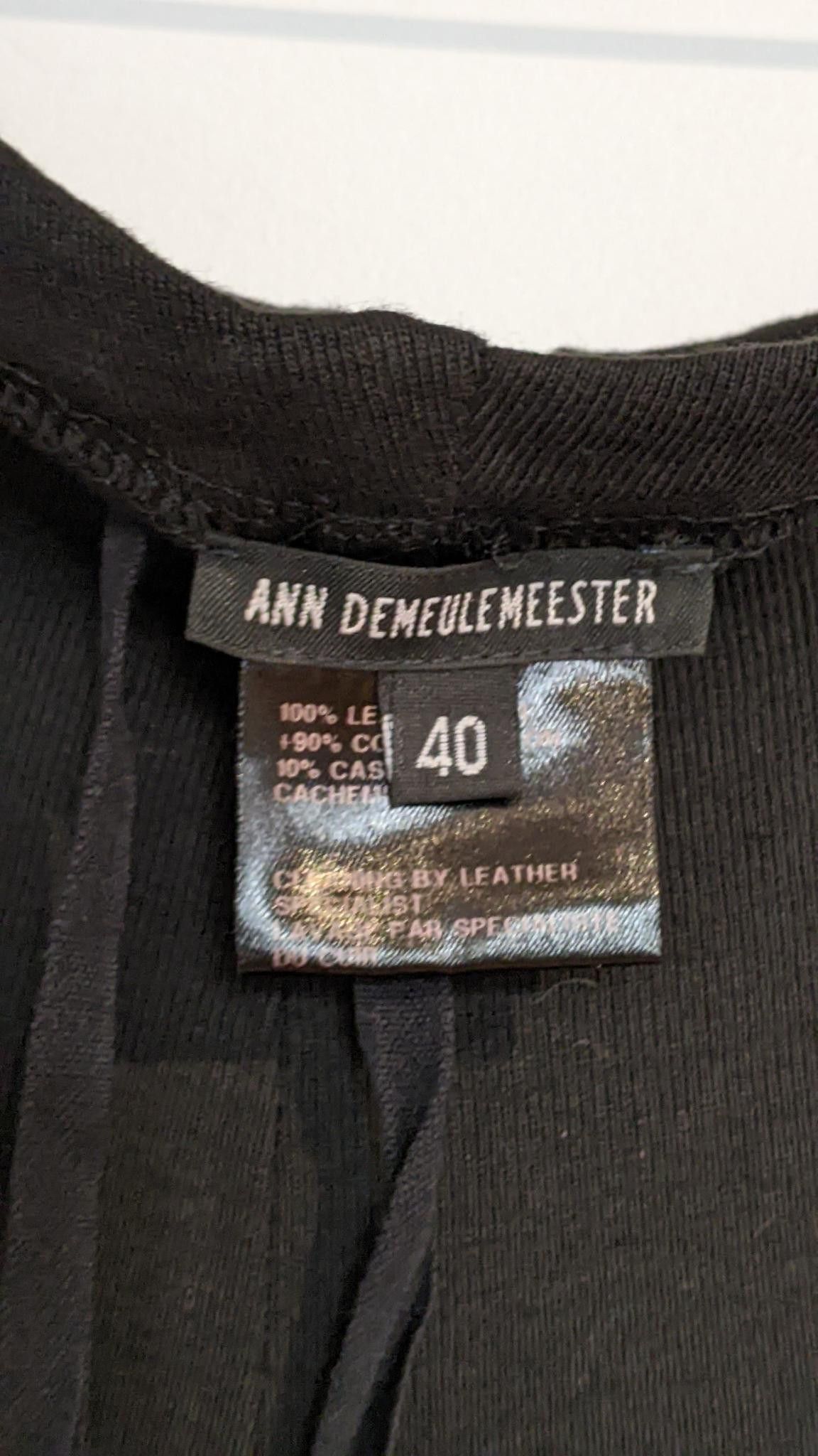 Ann Demeulemeester black pants leggings snake pattern Size 27" / US 4 / IT 40 - 5 Thumbnail