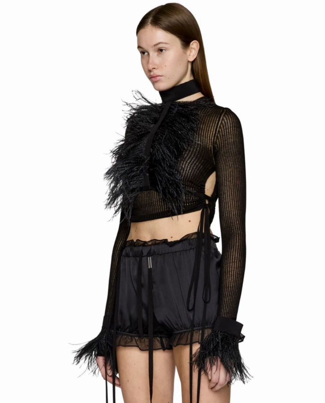 Ann Demeulemeester Ann Demeulemееstеr Runway Black Collar Size ONE SIZE - 2 Thumbnail