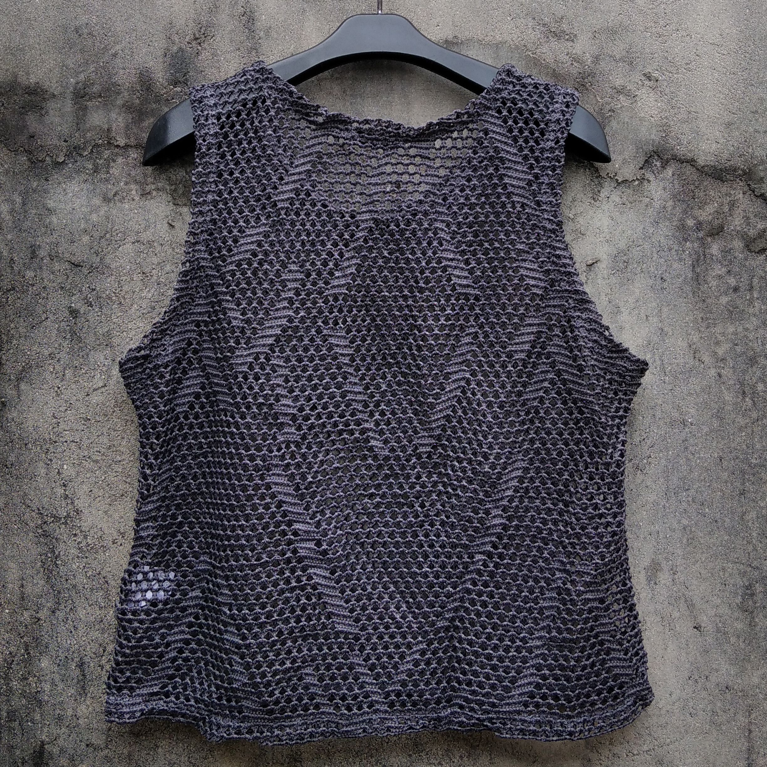 If Six Was Nine Vintage 90s SO-CLAIR Japanese Brand Mesh Tanktop Sleeveless Size US L / EU 52-54 / 3 - 2 Thumbnail