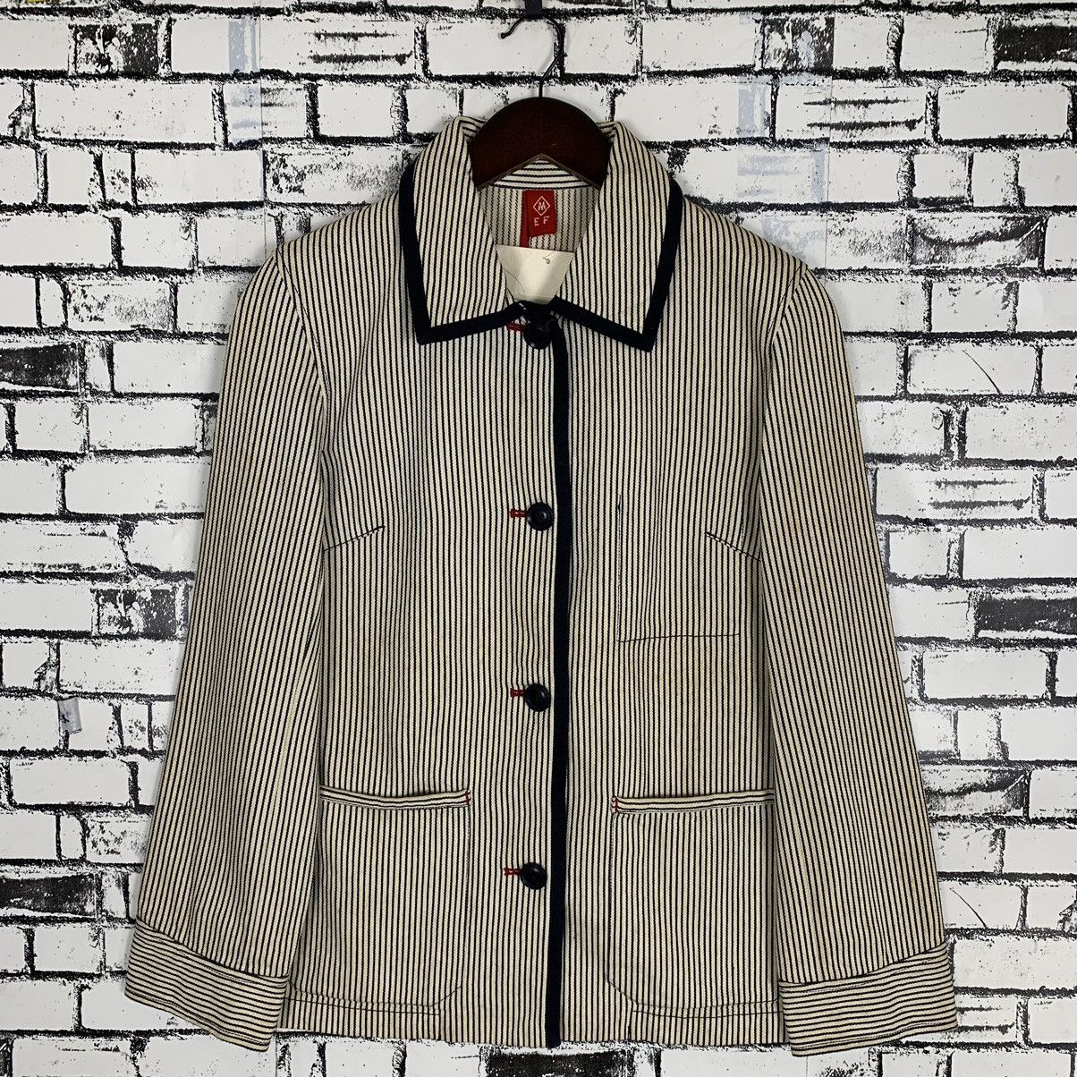 Japanese Brand × Vintage Japanese Brand Unbrand Stripes Jacket for Women Size M / US 6-8 / IT 42-44 - 1 Thumbnail