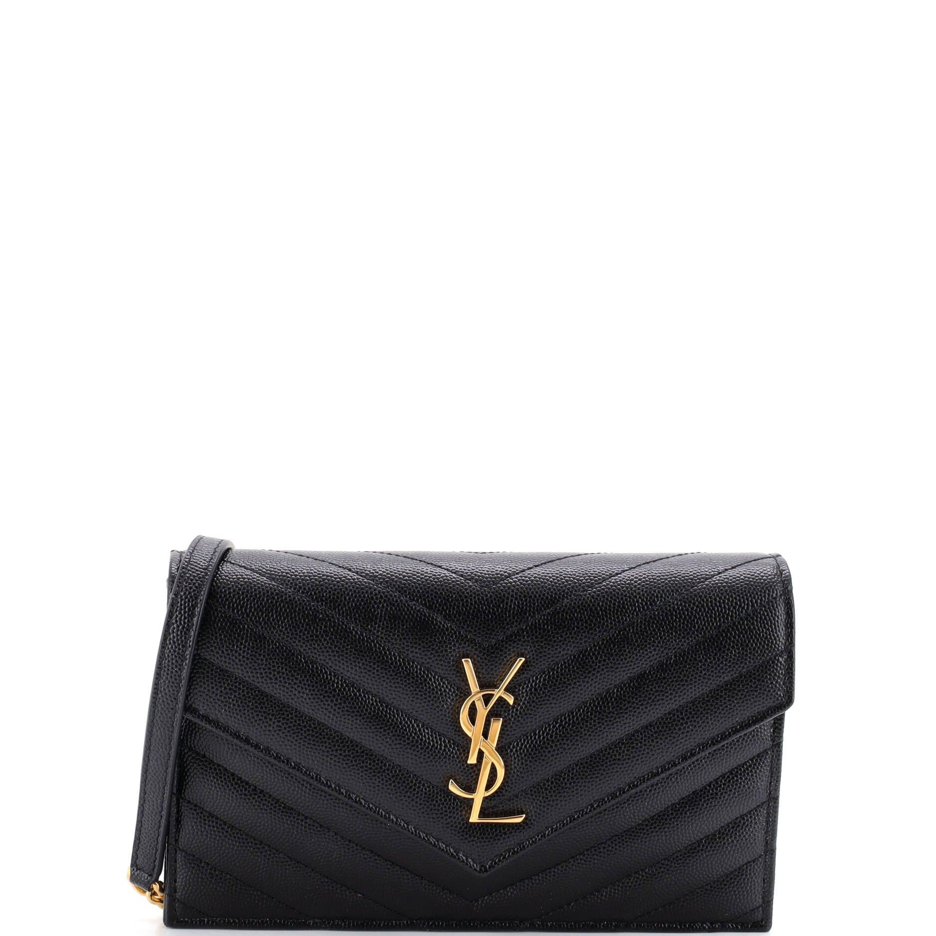 Saint Laurent Paris Classic Monogram Wallet on Chain Size ONE SIZE - 1 Thumbnail