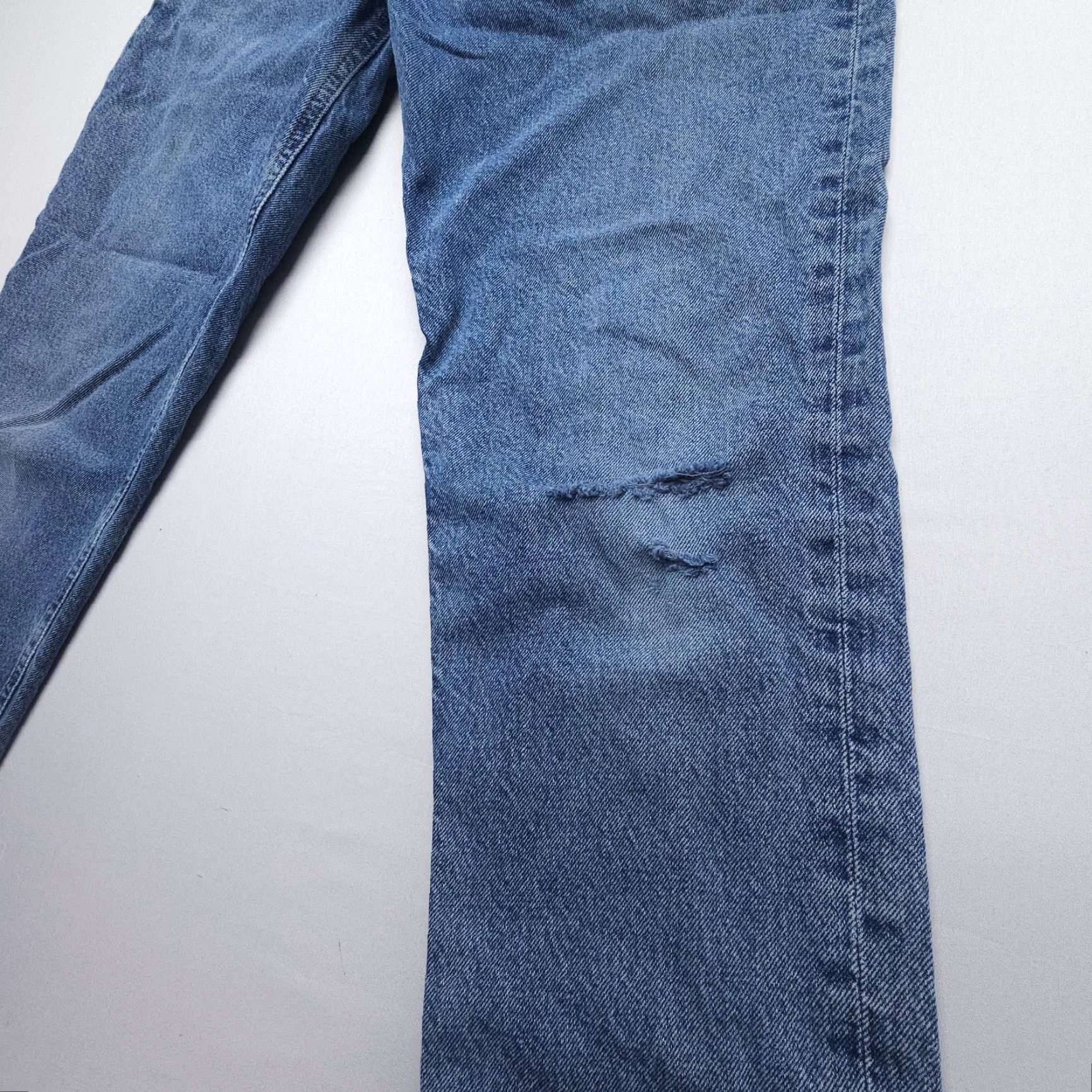 Agolde AGOLDE Jeans Womens 28 Dark Button Fly Relaxed Tapered High Rise 5-Pocket Denim Blue Vintage USA 90s Size 28" / US 6 / IT 42 - 6 Thumbnail