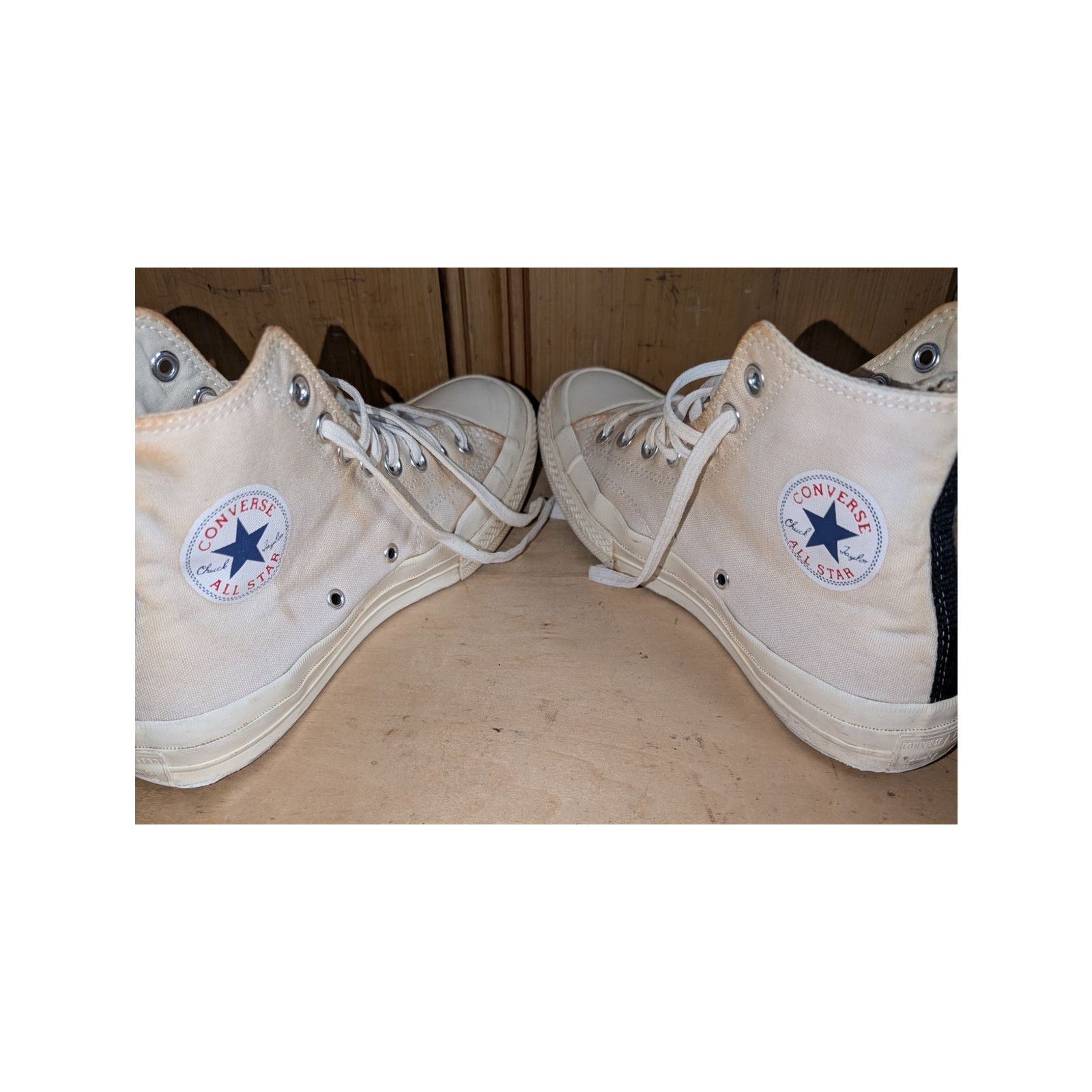 Comme des Garcons PLAY Men’s Converse Comme Des Garcons Play High Top White Size 8 Size US 8 / EU 41 - 5 Thumbnail