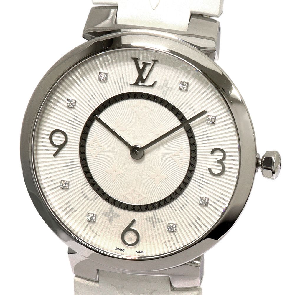 Louis Vuitton Louis Vuitton Louis Vuitton Tambour Slim GM Q1E01 Stainless Steel Quartz Metal Other Q1E01 in Great Condition Size ONE SIZE - 1 Thumbnail