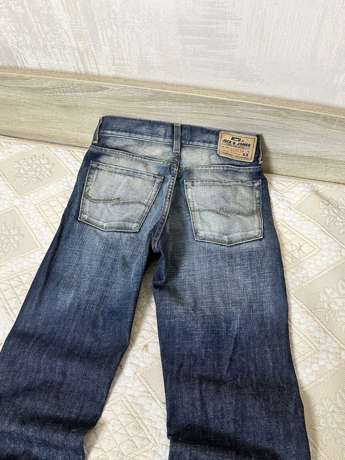 Jack & Jones 🔥 Jack & Jones Distressed Blue Wash Flared Denim Jeans Pants Size US 29 - 3 Thumbnail
