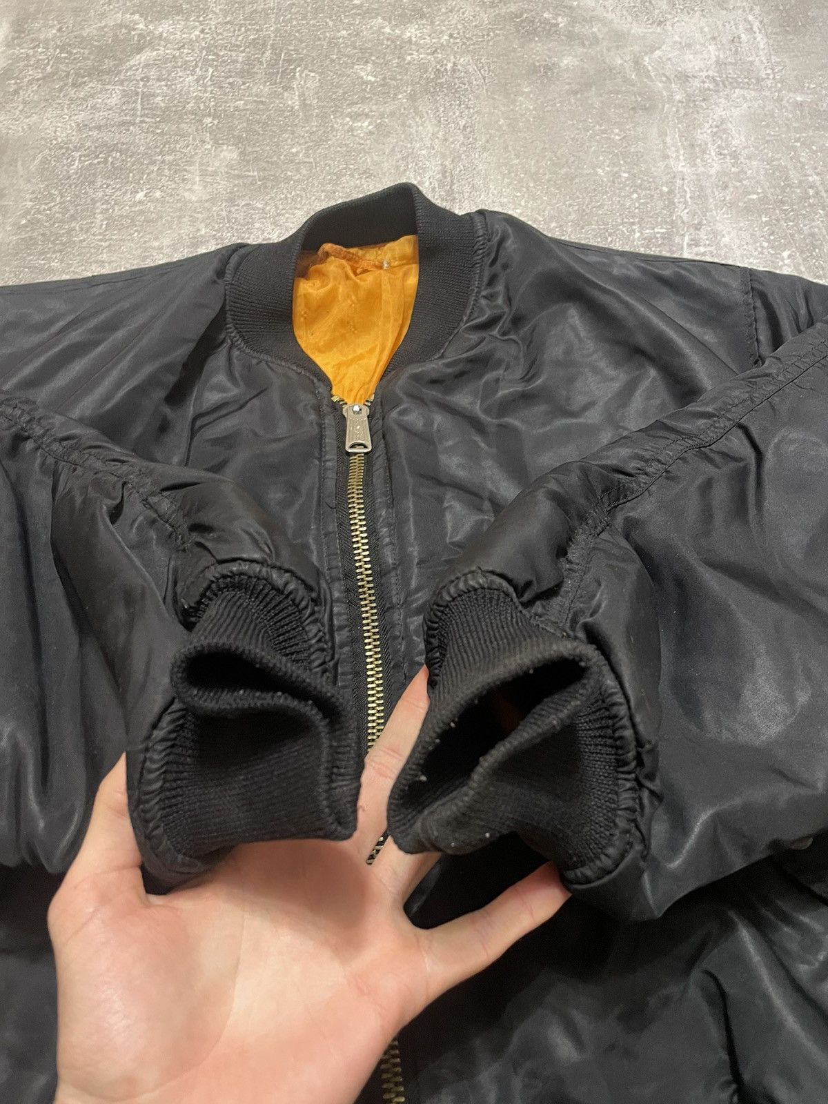 Alpha Industries Vintage 90's MA1 Flyer's Intermediate Bomber Jacket Size US L / EU 52-54 / 3 - 14 Thumbnail