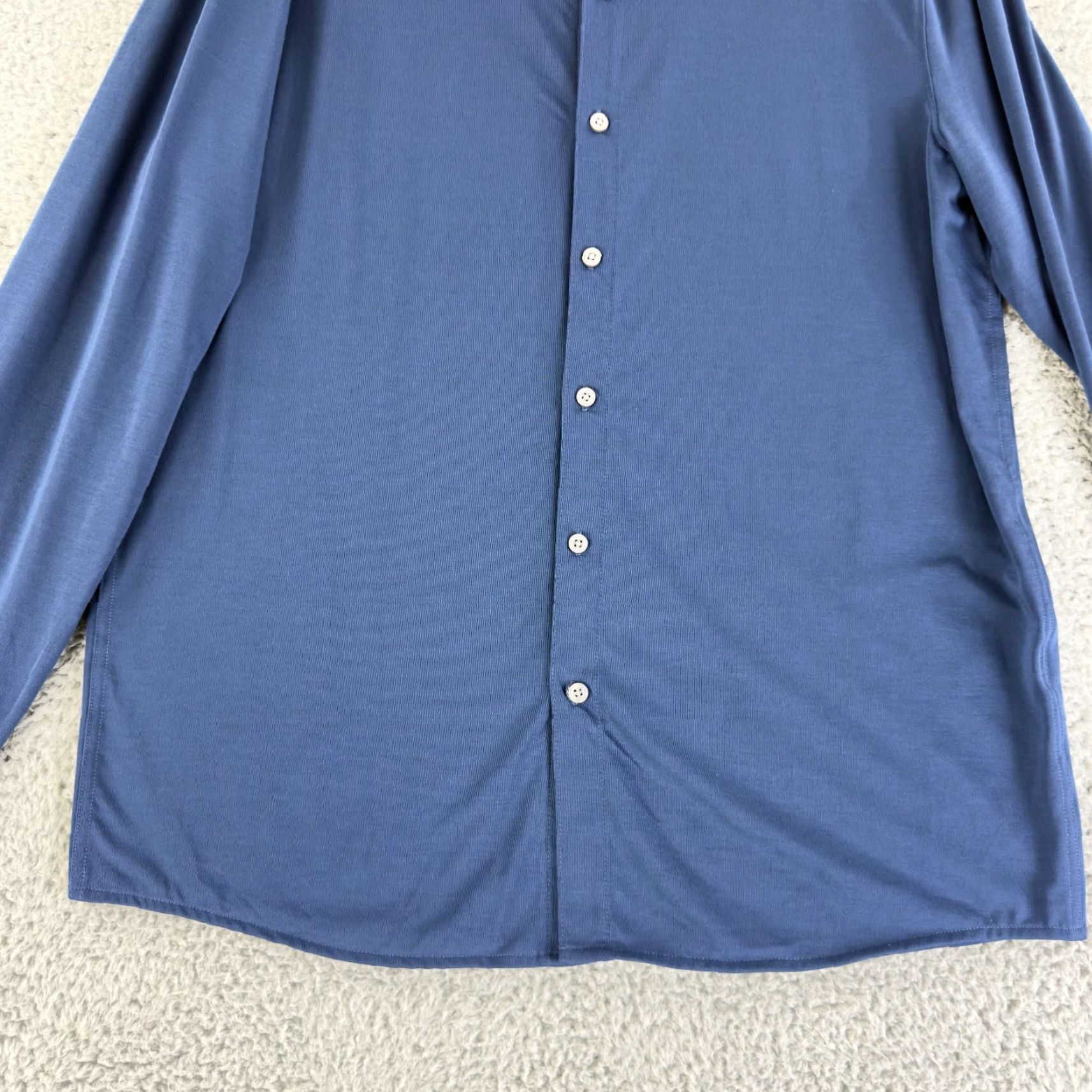 Vintage Mercer+Mettle Stretch Jersey Shirt Mens Large Blue Long Sleeve Button-Down Soft Shirt Mens Large Blue Long Sleeve Button-Down Jersey Shirt Size US L / EU 52-54 / 3 - 5 Thumbnail
