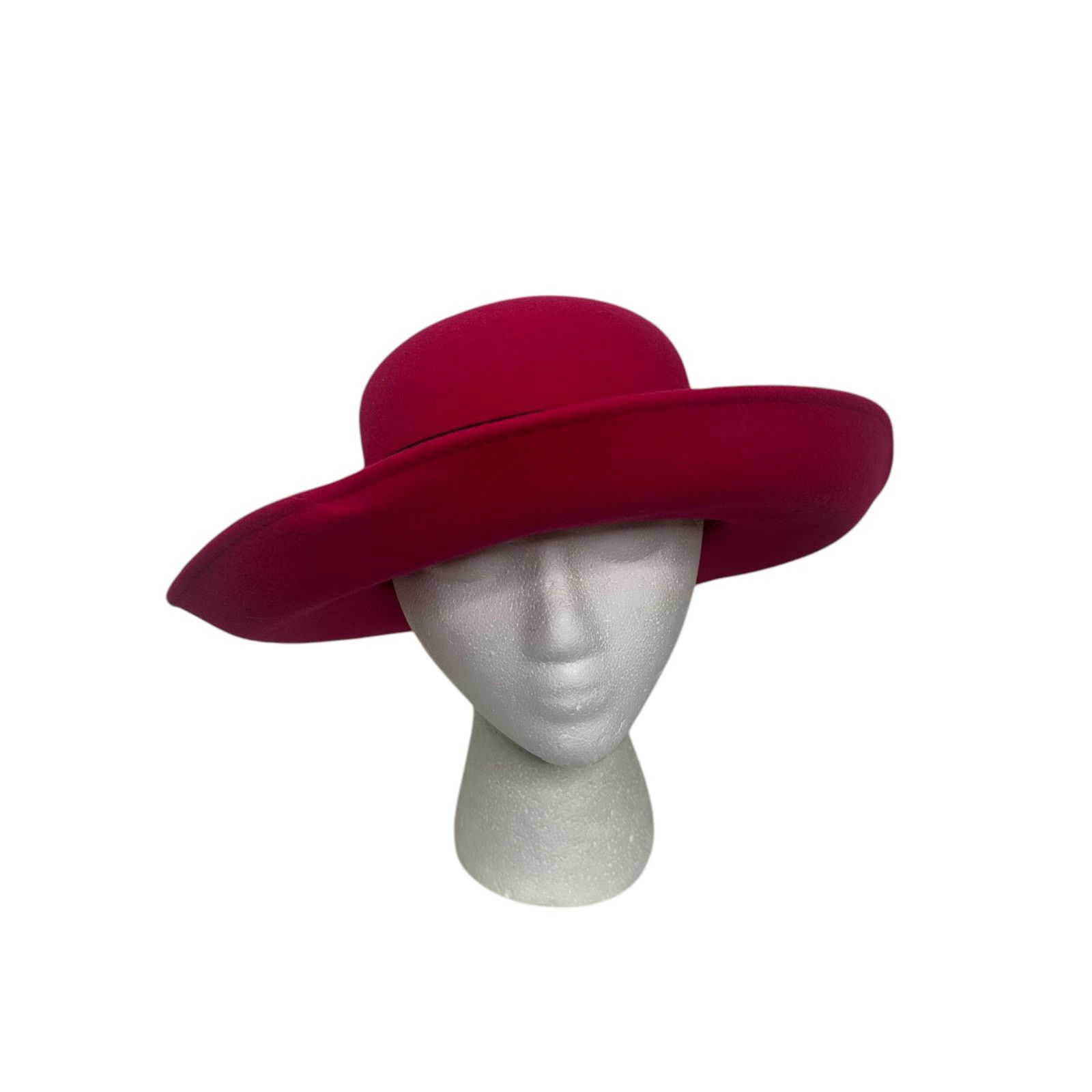 Vintage Vintage Hot Pink Fuchsia Felted Doeskin Hat Bollman Hat Co Size ONE SIZE - 1 Thumbnail