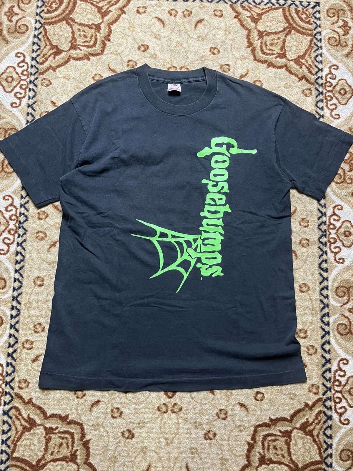 image of Cartoon Network x Movie Vintage Goosebumps 90's Boo Dude! in Black, Men's (Size Large)