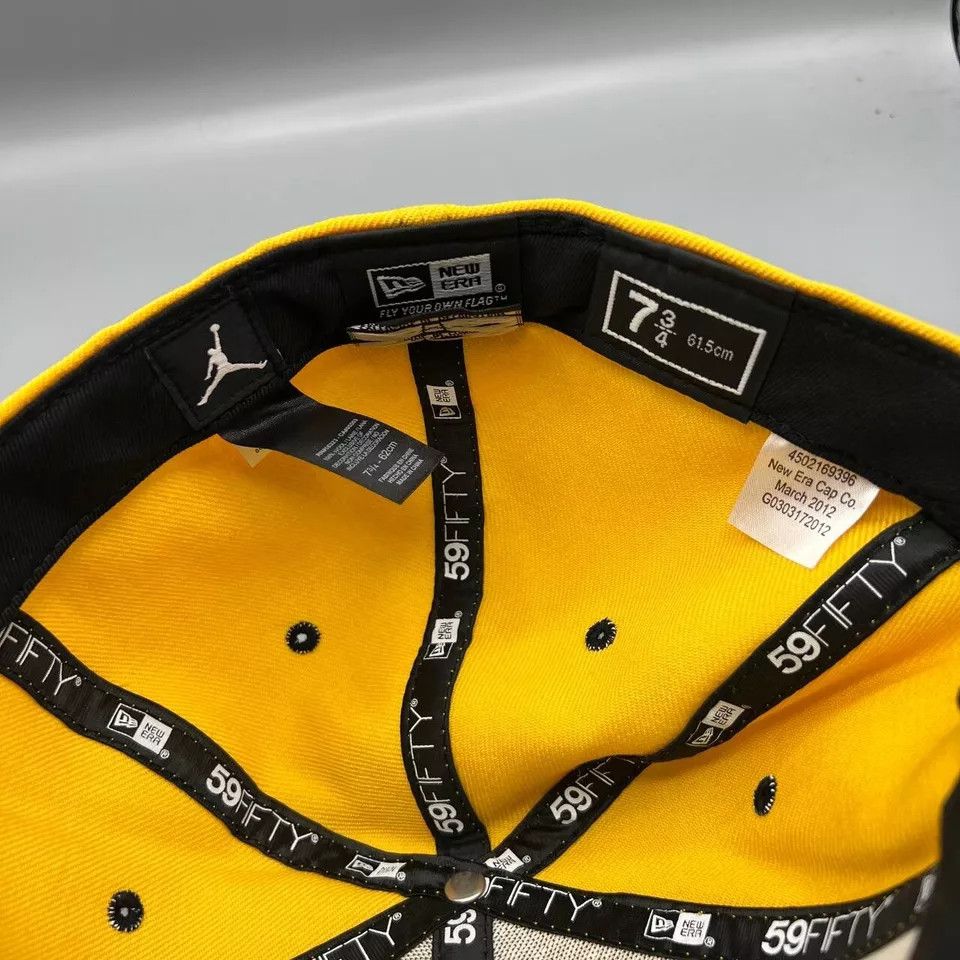 New Era Air Jordan Hat Men Yellow 59Fifty New Era Hat Fitted Cap Size ONE SIZE - 4 Thumbnail